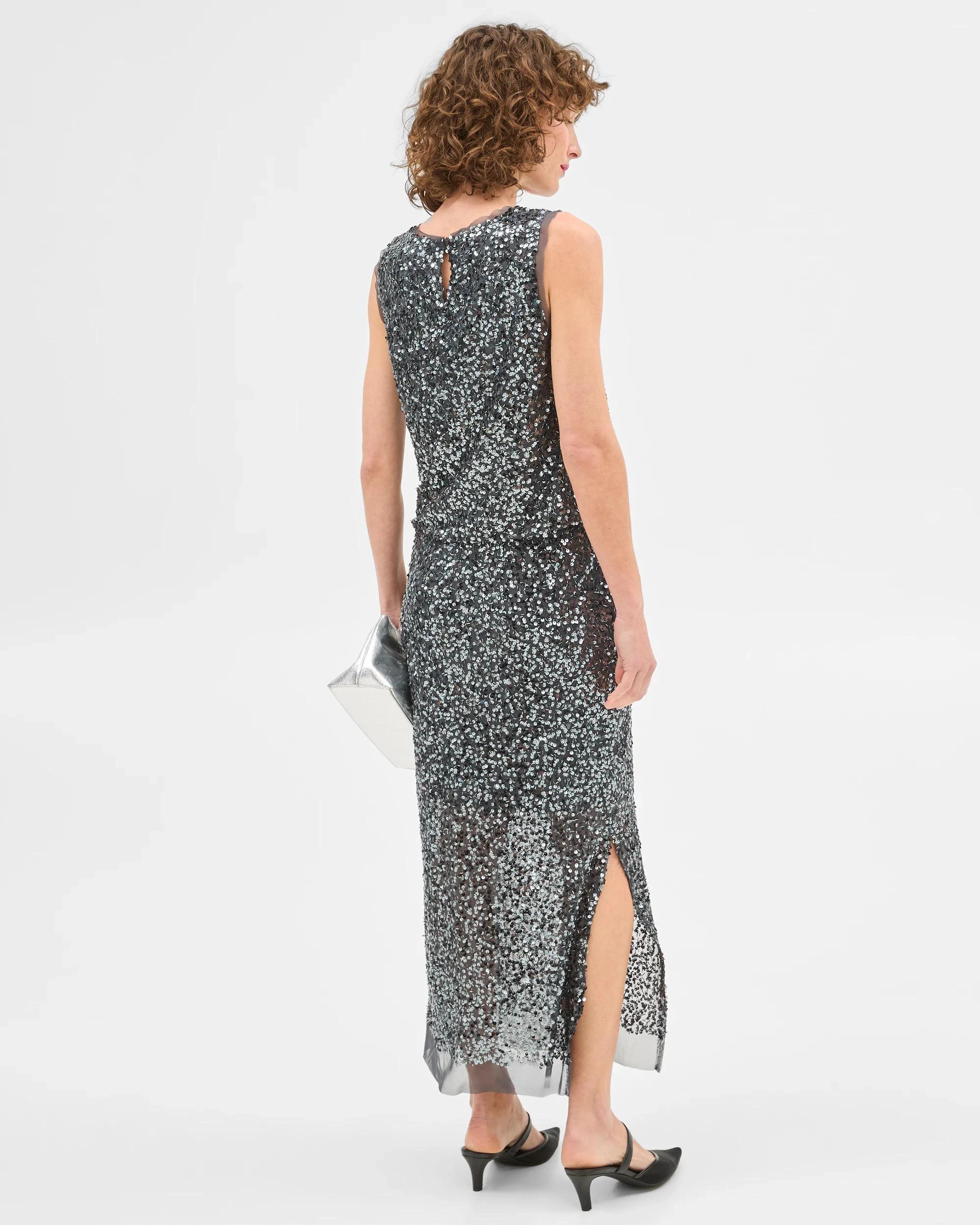 6 Sequin Pencil Skirt - Preview GUNMETAL, 6 of 10