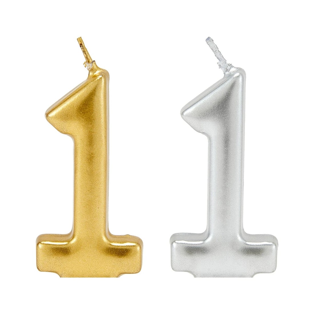 5 Metallic Candle Number 1 - Assorted, 5 of 6