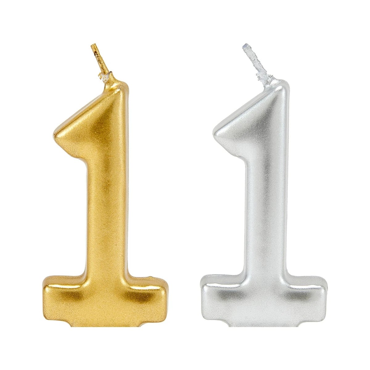 5 Metallic Candle Number 1 - Assorted, 5 of 6