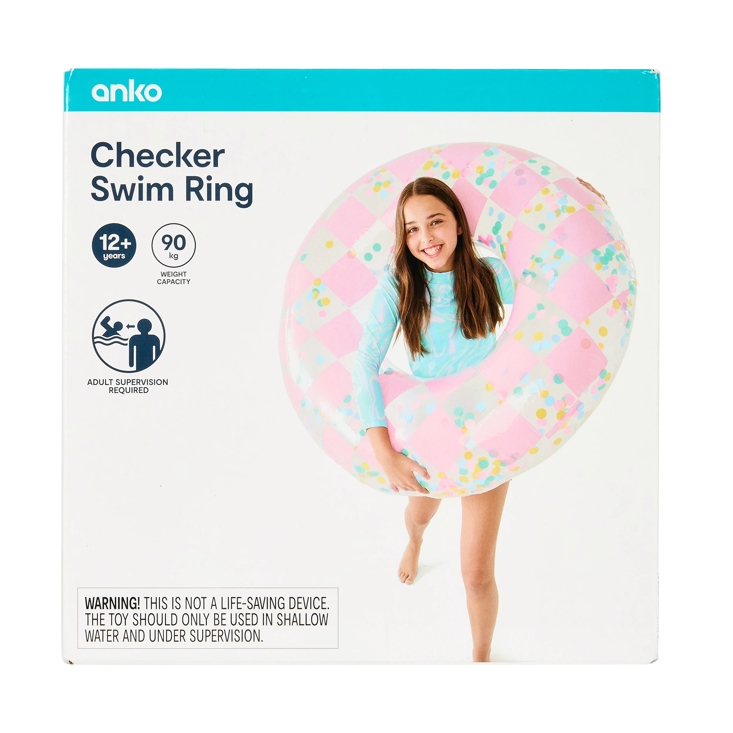 9 Inflatable Checker Swim Ring, 9 of 9