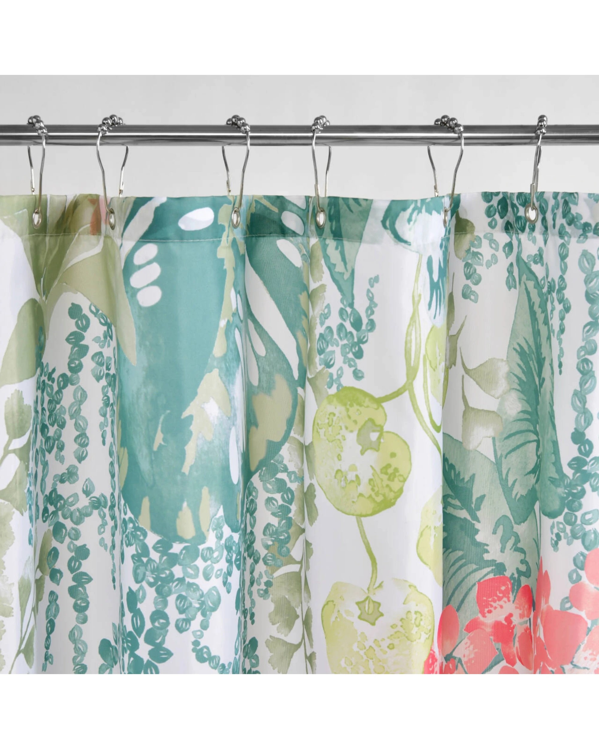 3 Sherwood Tropical Shower Curtain 180x180cm - Green, 3 of 5
