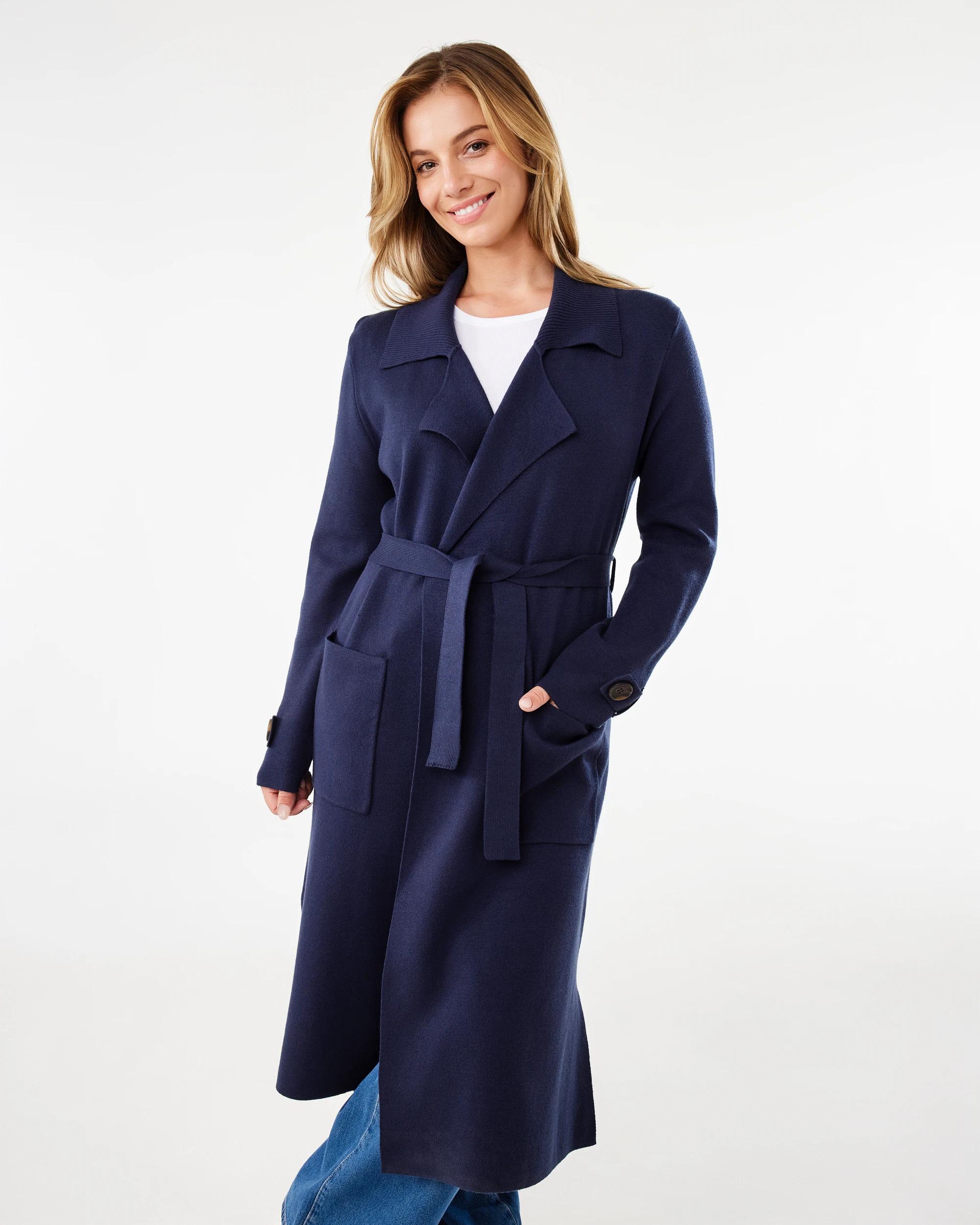 5 Trench Coatigan Navy Blaze, 5 of 8