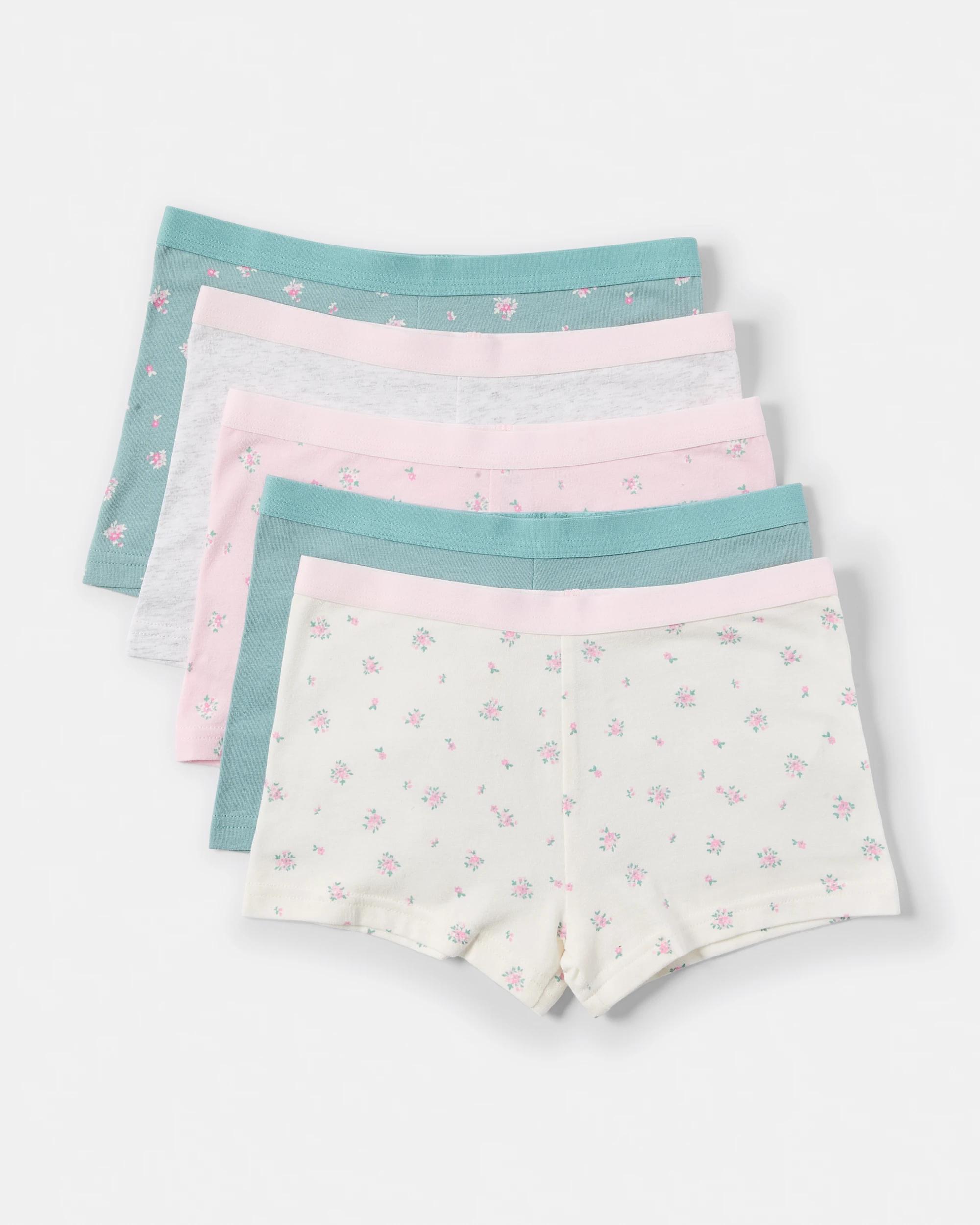 1 5 Pack Print Shorties TINY BLOOMS, 1 of 8