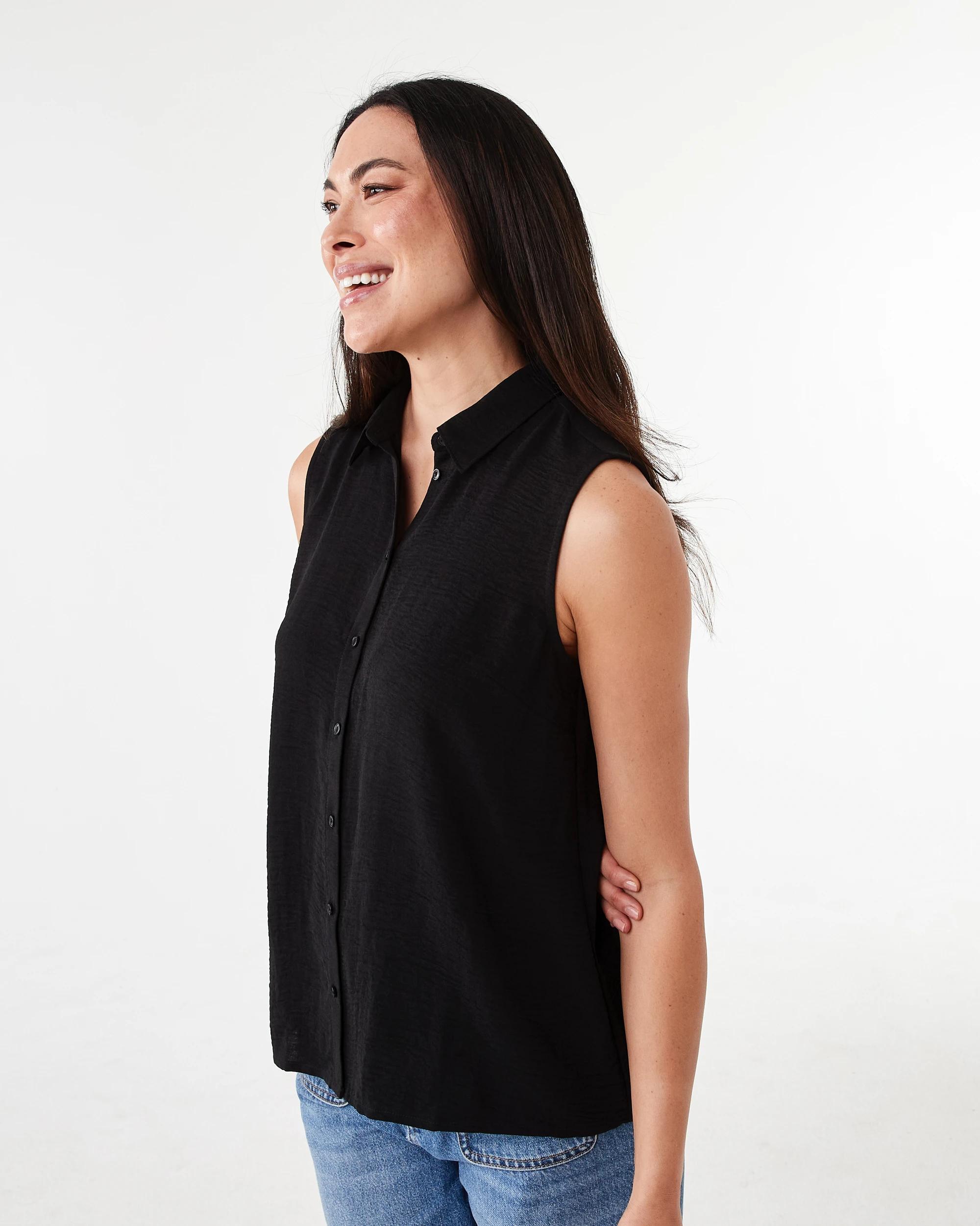 2 Sleeveless Soft Shirt Black, 2 of 6