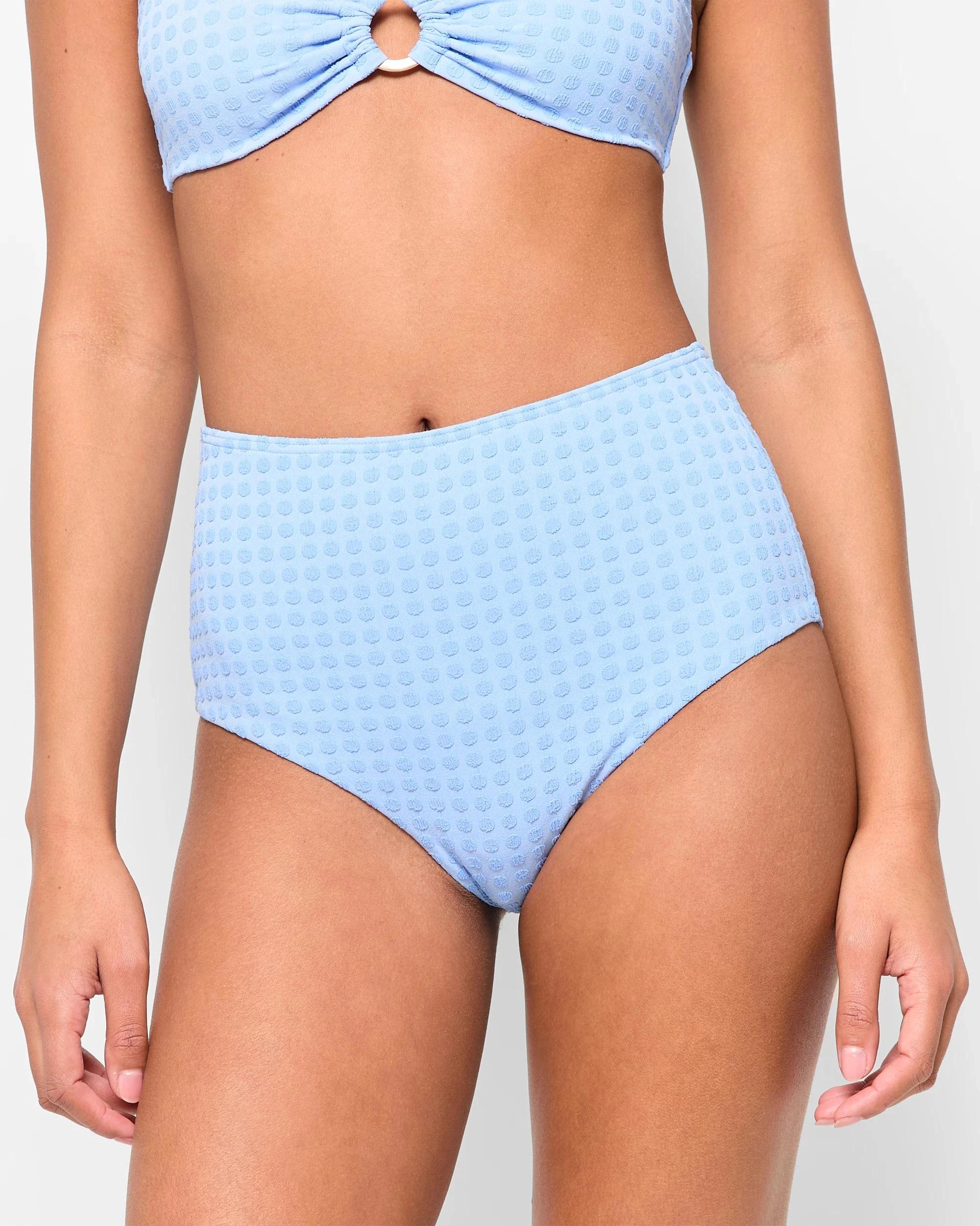 1 Target High Waisted Textured Spot Bikini Bottoms - Shape Your Body PERIWINKLE, 1 of 8