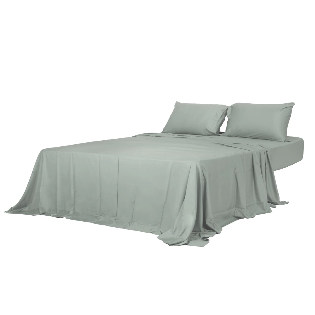 1 Dreamz Grey Bamboo Bed Sheet Set - King Bed, 1 of 6