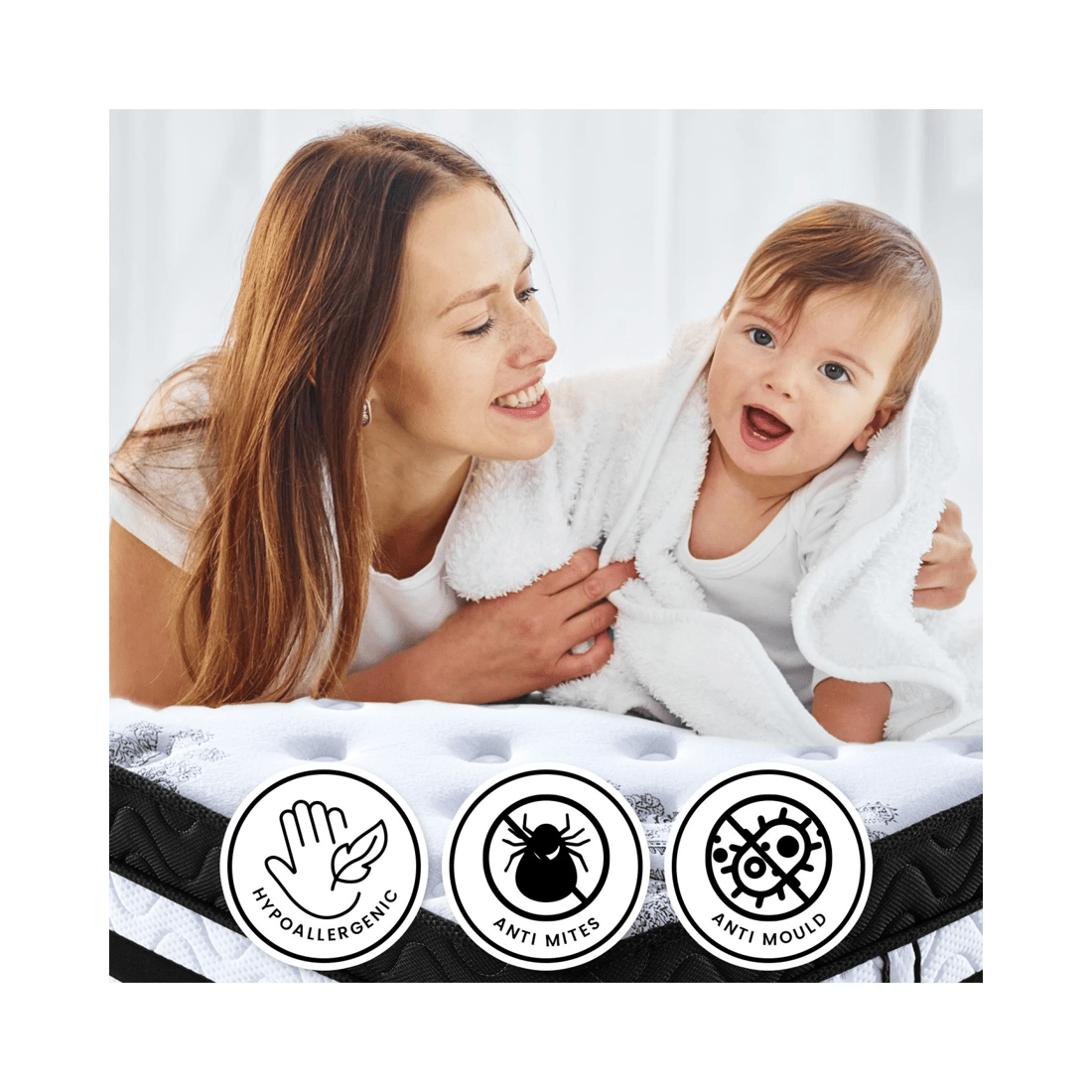 7 Laura Hill King Single Mattress With Euro Top - 34cm, 7 of 8