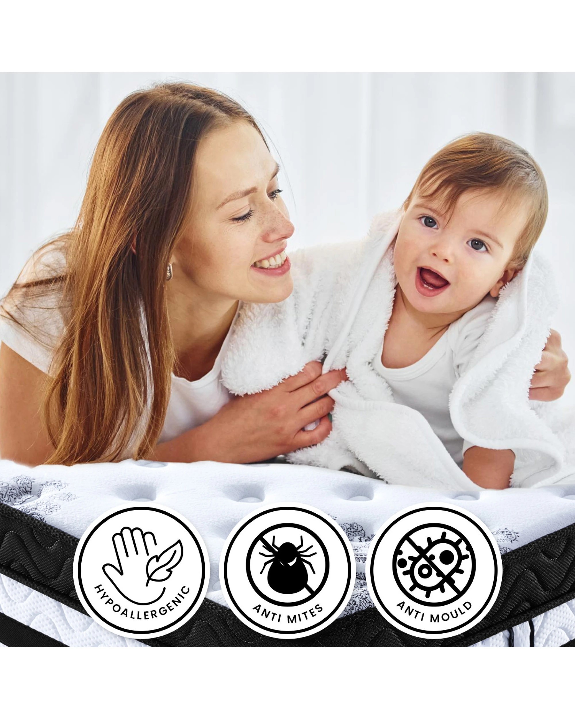 7 Laura Hill King Single Mattress With Euro Top - 34cm, 7 of 8