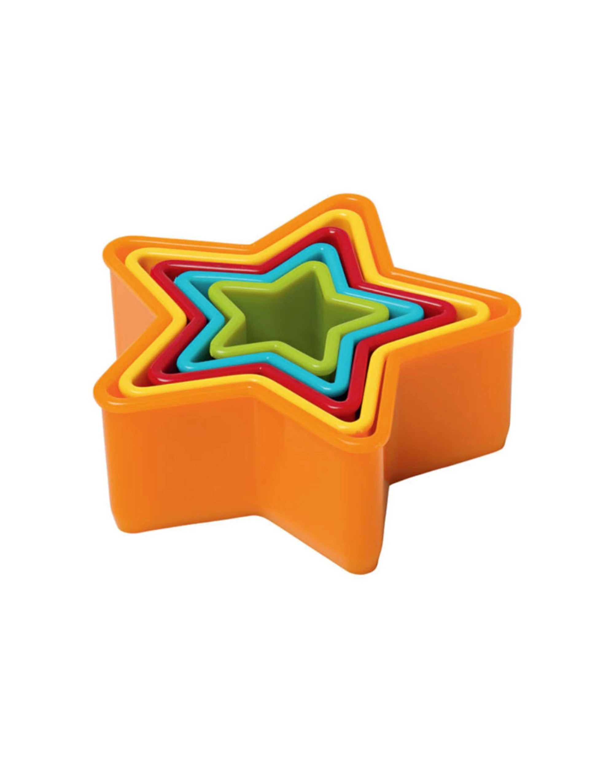 1 Avanti 5pc Star Cookie Cutter Set Twist Lock Container Dishwasher Safe - Multi, 1 of 1