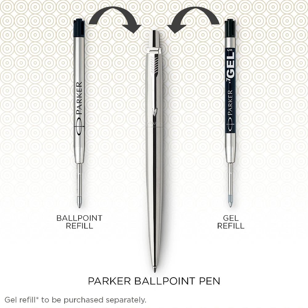5 Parker Jotter Ballpoint Pen Stainless Steel Chrome, 5 of 9