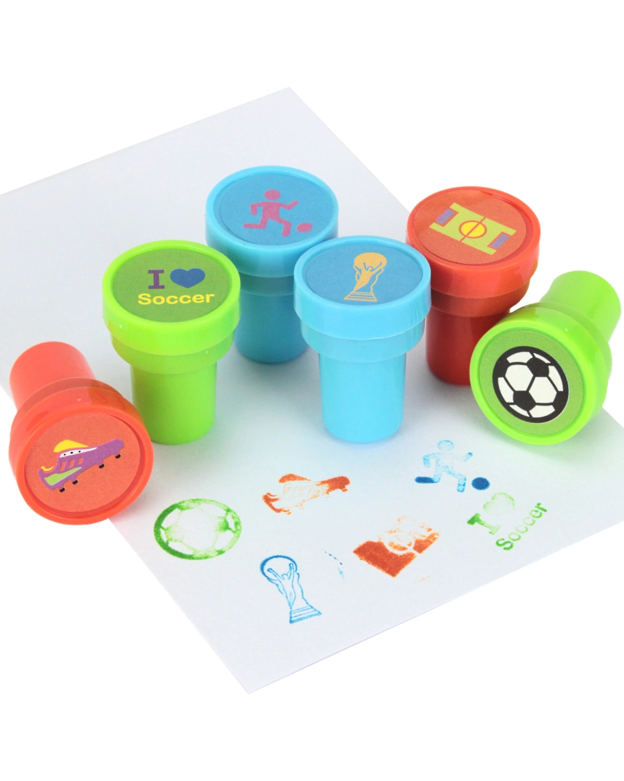 1 Durmaz Assorted Soccer Stamps Pack of 6 - Multi, 1 of 3