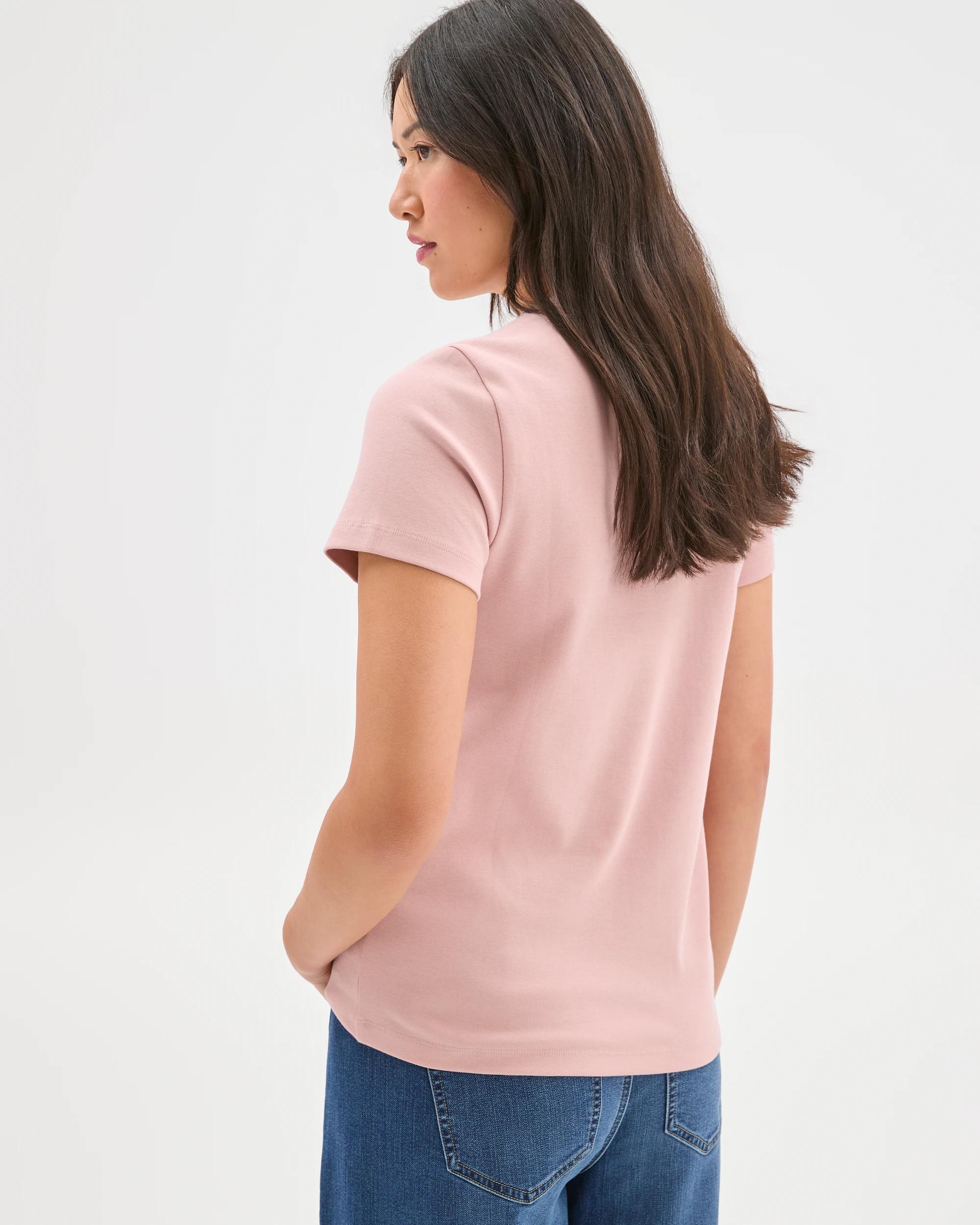 4 Target Woman Australian Cotton Interlock Neat T-Shirt SOFT BLUSH, 4 of 6