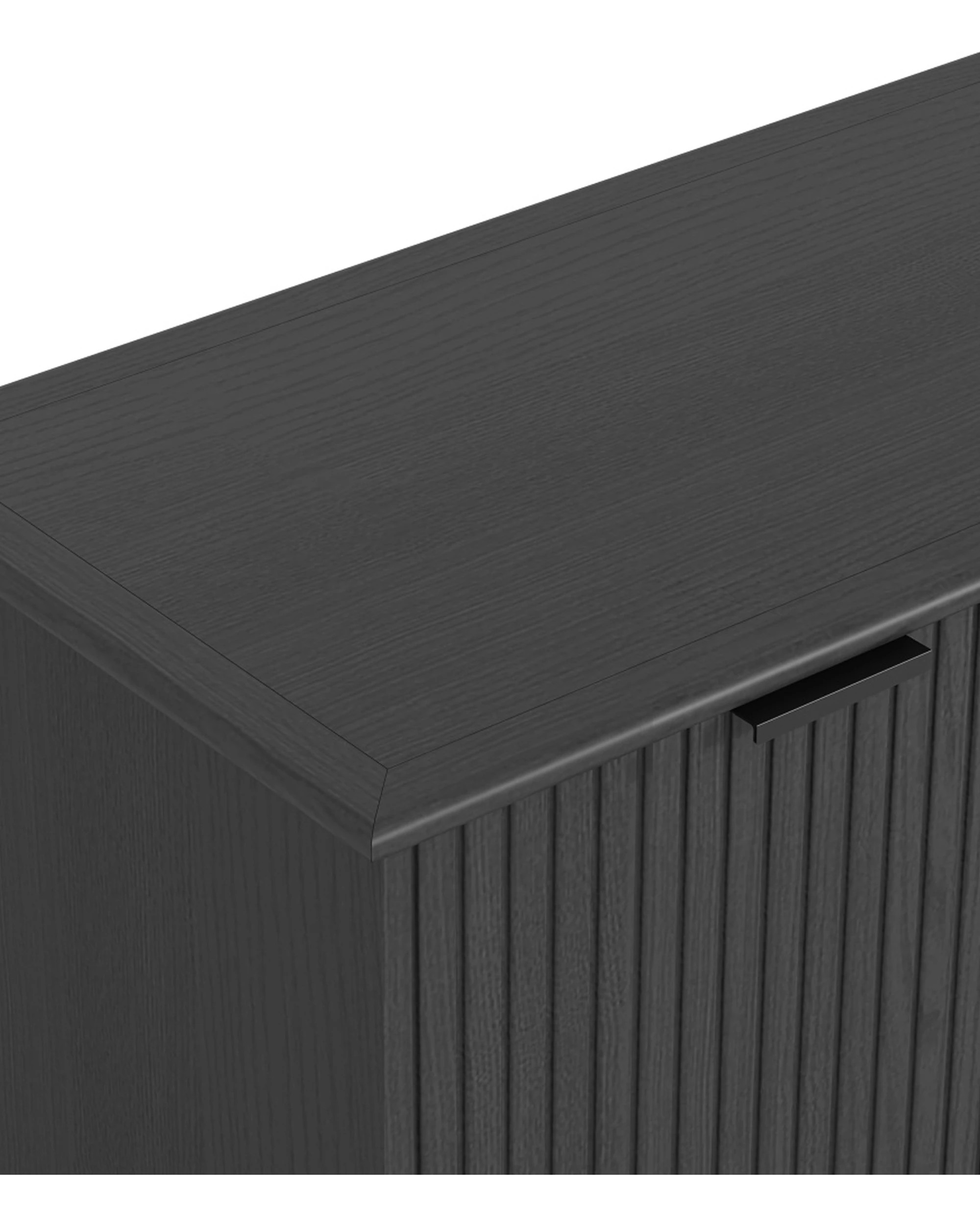 6 Alpine Bay Sorrento 4 Door TV Unit 180cm Woodgrain - Black, 6 of 8