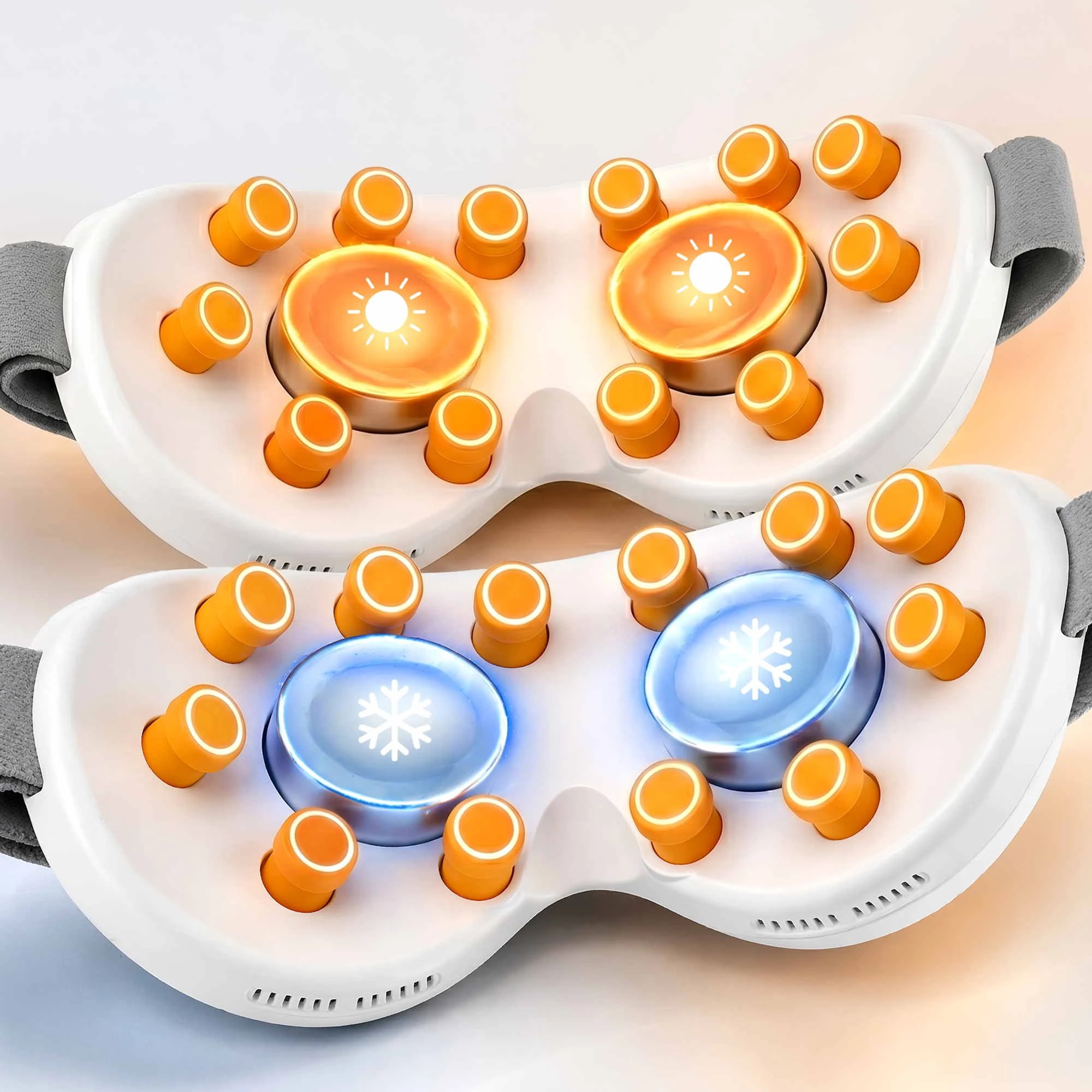 5 Livemor Eye Massager with Cooling & Heating with 12 Vibrating Nodes for Migraine Relief Bluetooth Music - White, 5 of 9