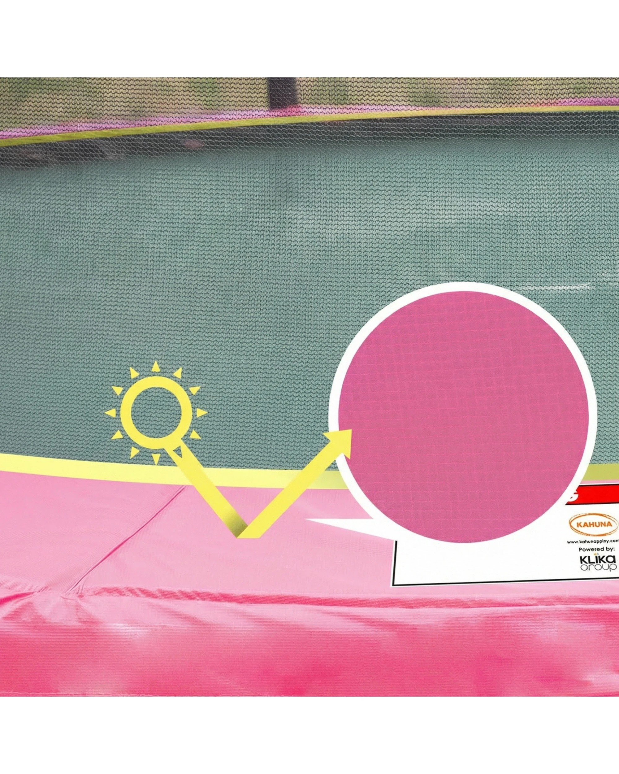 3 Kahuna 16ft Trampoline with Roof in Pink - Pink, 3 of 8