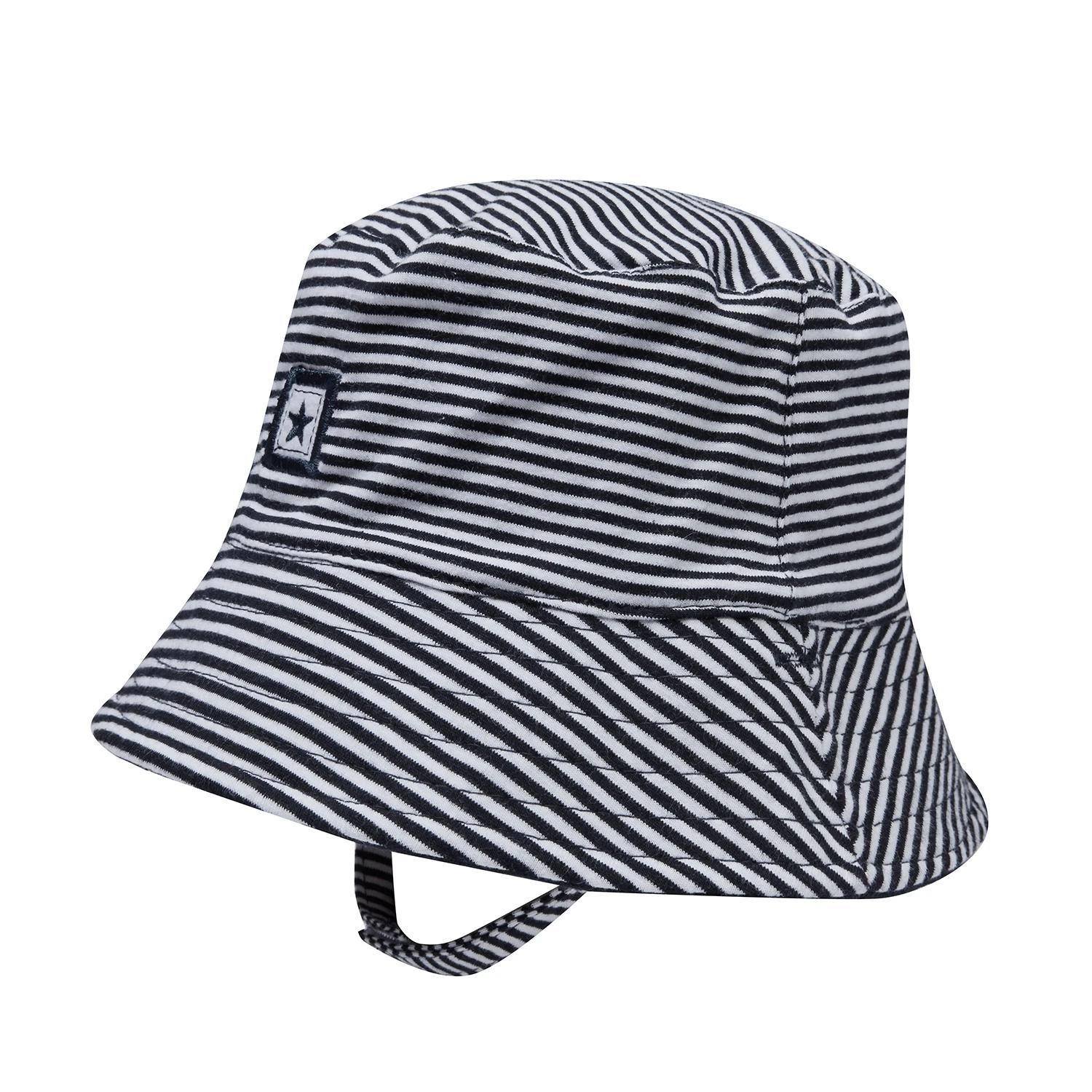 1 Snugtime Stipe Jersey Bucket Hat NAVY, 1 of 6