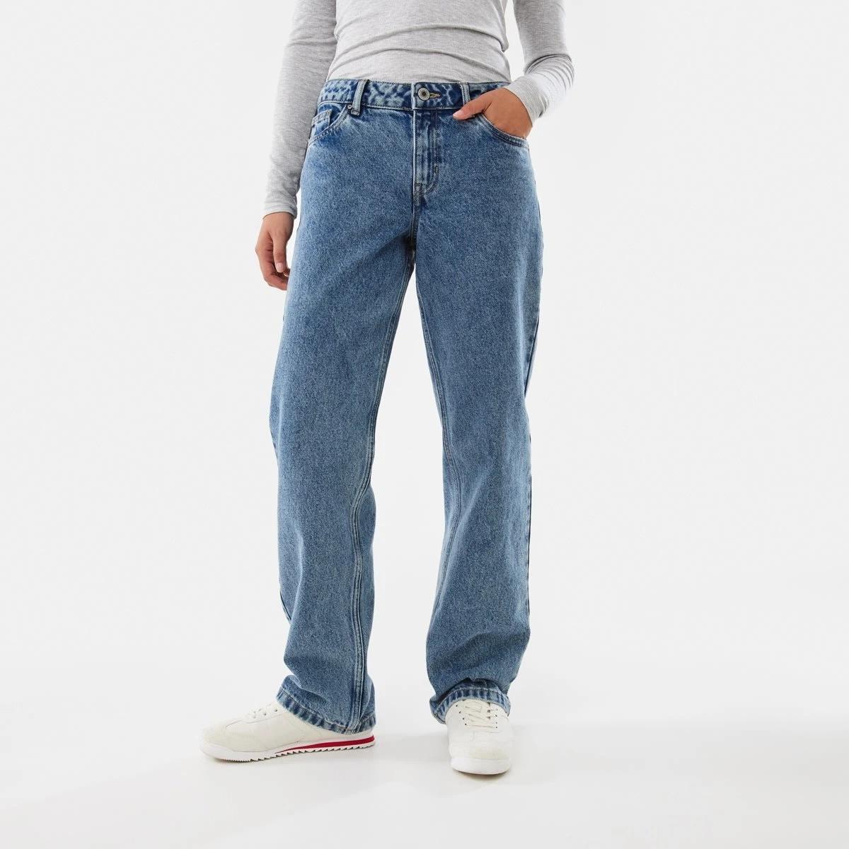 1 Low Rise Straight Leg Jeans Mid Wash, 1 of 10