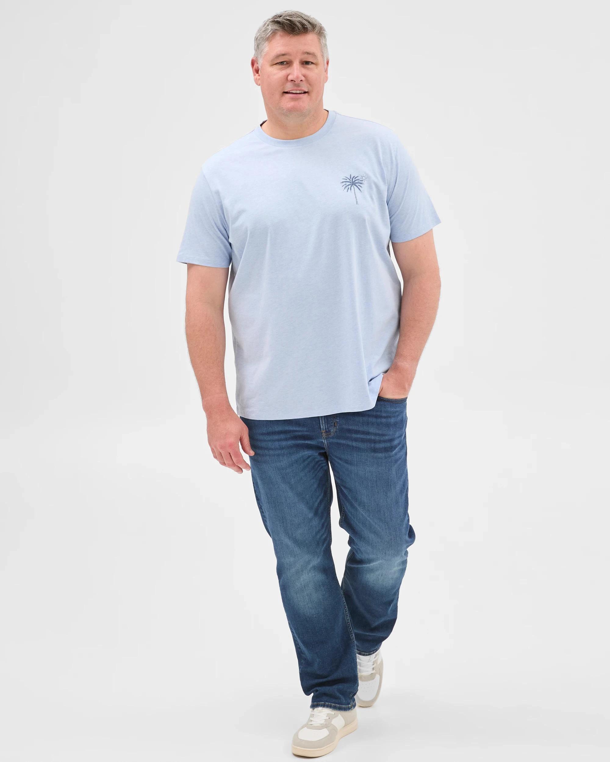 2 Target Man Plus Plus Size Australian Cotton Print T-Shirt LIGHT BLUE BURLEIGH, 2 of 6