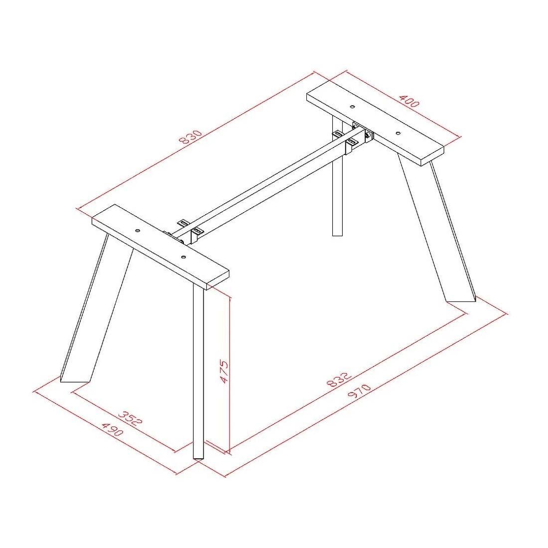 2 Stilford Professional 1200 x 600mm Coffee Table White, 2 of 2