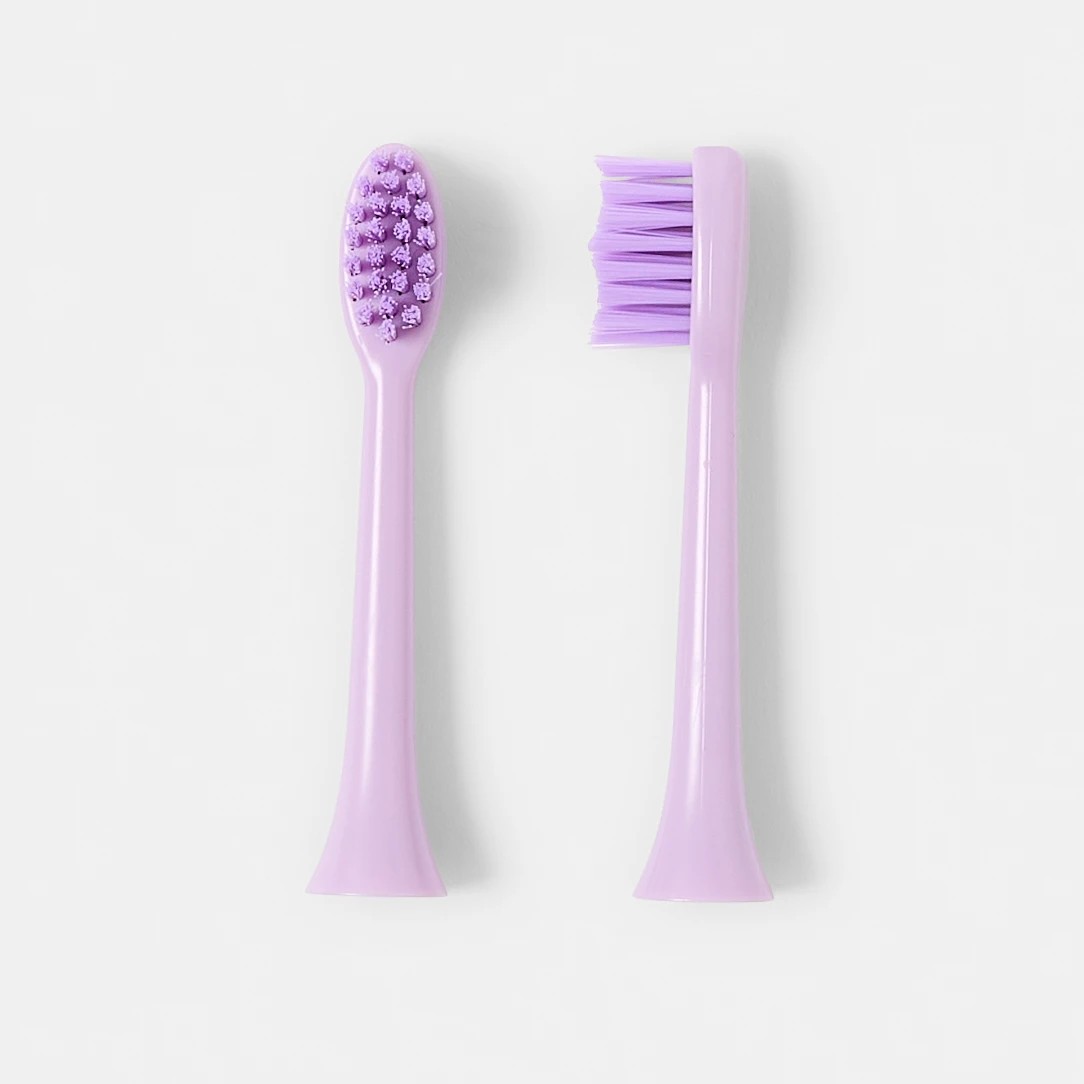 1 OXX Bodycare 2 Pack Electric Toothbrush Replacement Heads - Purple Iridescent, 1 of 5