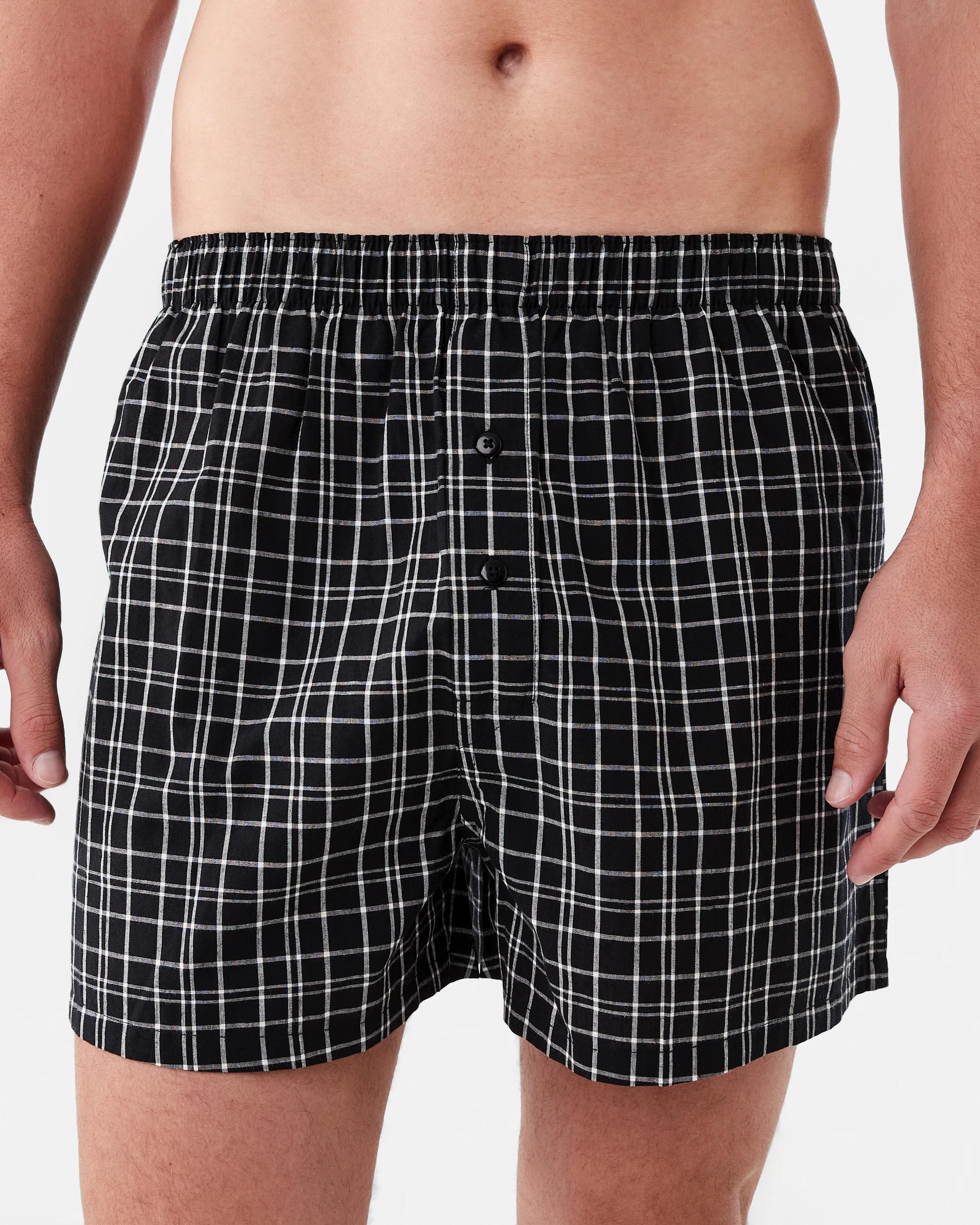 2 3 Pack Classic Woven Boxers Blakchecks, 2 of 7