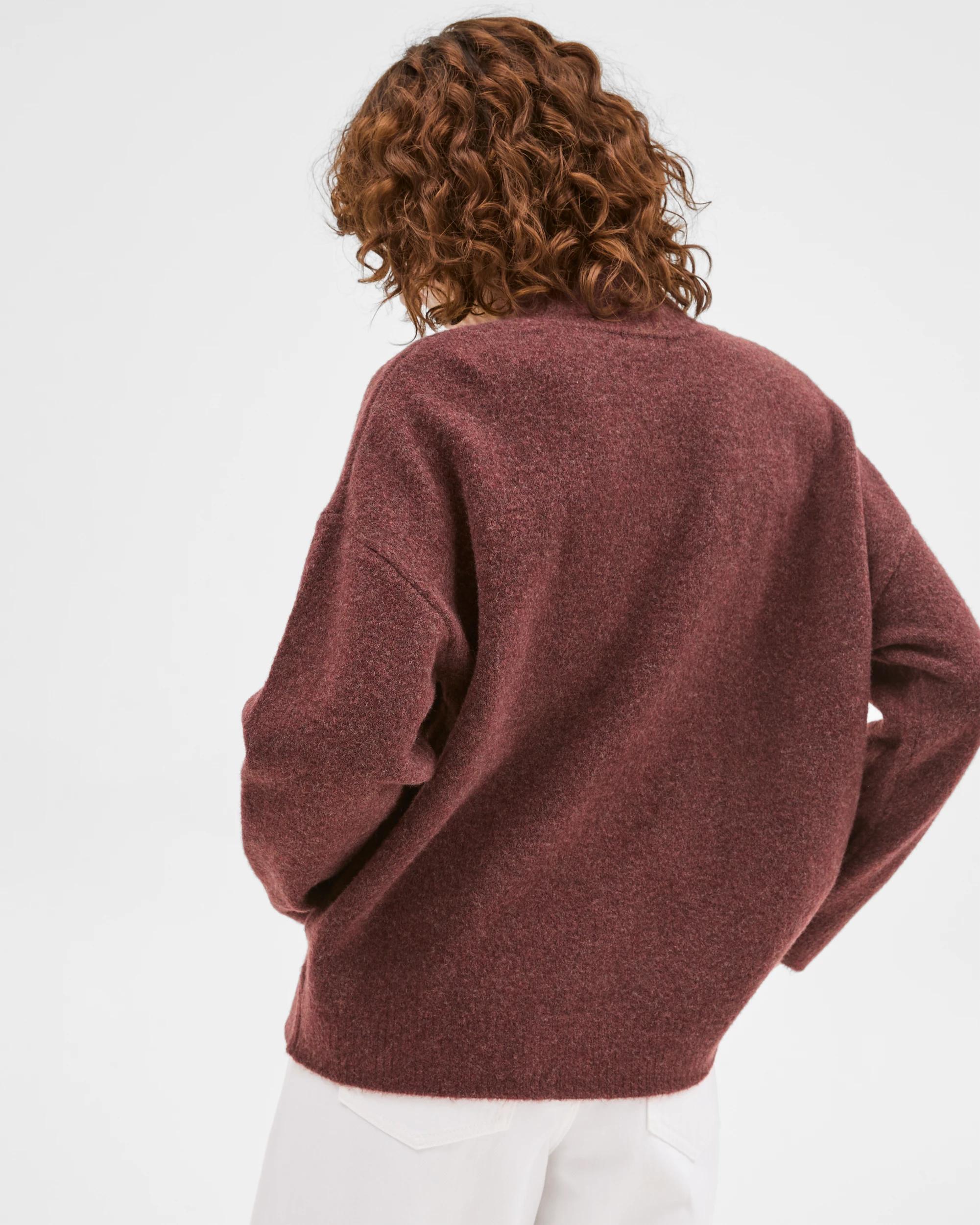 7 Target Woman Super Soft Mock Neck Jumper BURGUNDY, 7 of 7
