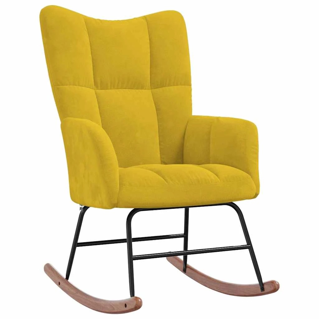 7 vidaXL Rocking chair Ergonomic - Yellow, 7 of 9