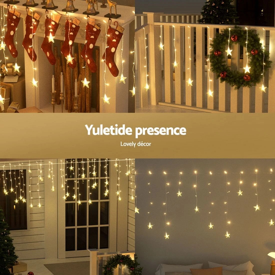 6 Jingle Jollys 6m Christmas Icicle Lights String Light 160 Led Solar Powered Warm Durable Christmas Lights
 - white, 6 of 7