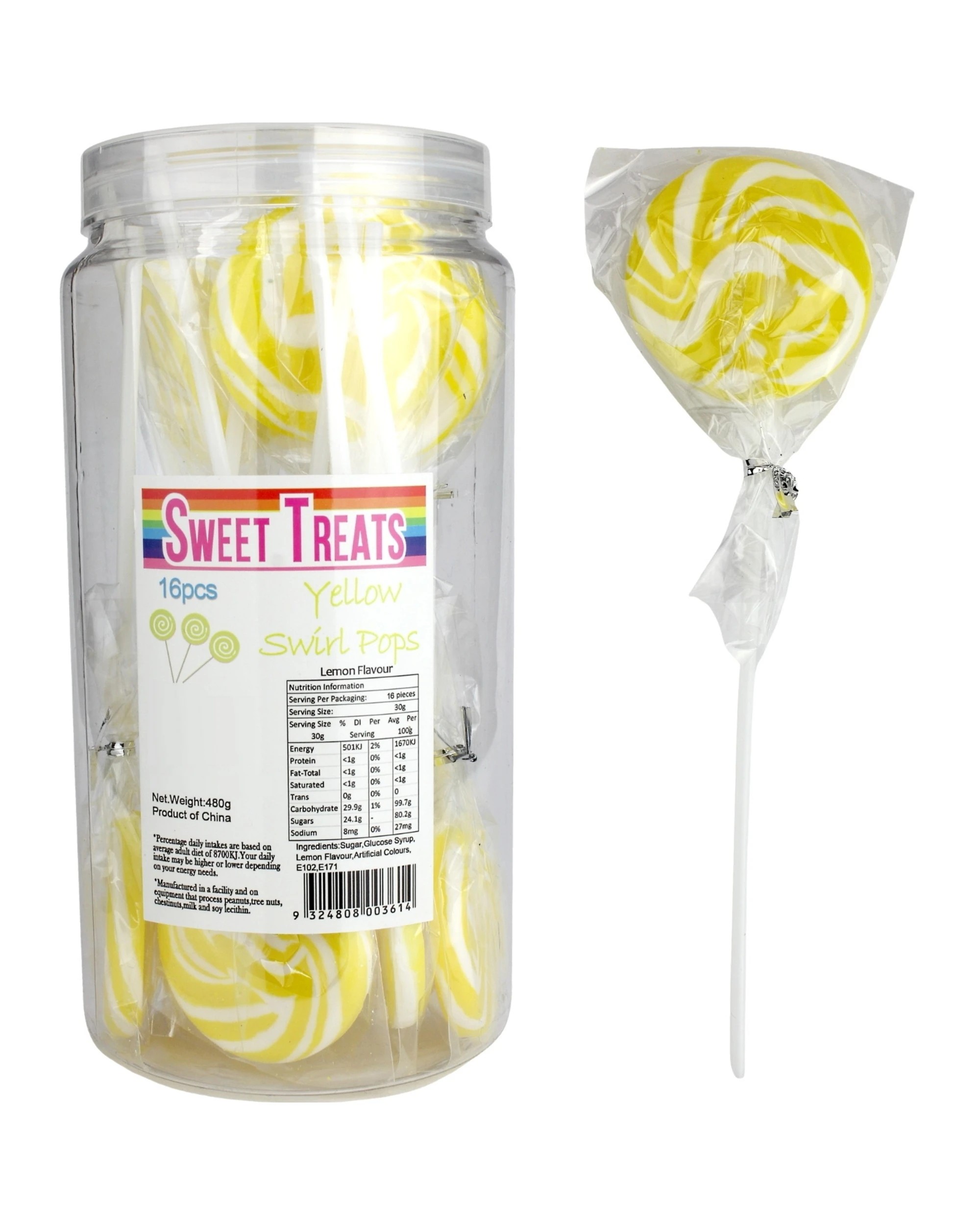 1 Brisbane Bulk Supplies Swirl Pops Pack of 16, 1 of 1