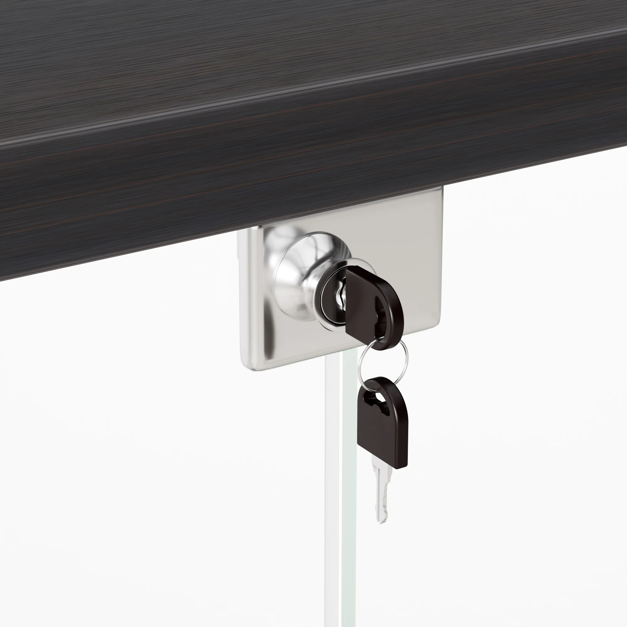 4 Stacked Wheeled Glass Display Cabinet Lockable Key Storage 169cm With RGB Light, 4 of 9