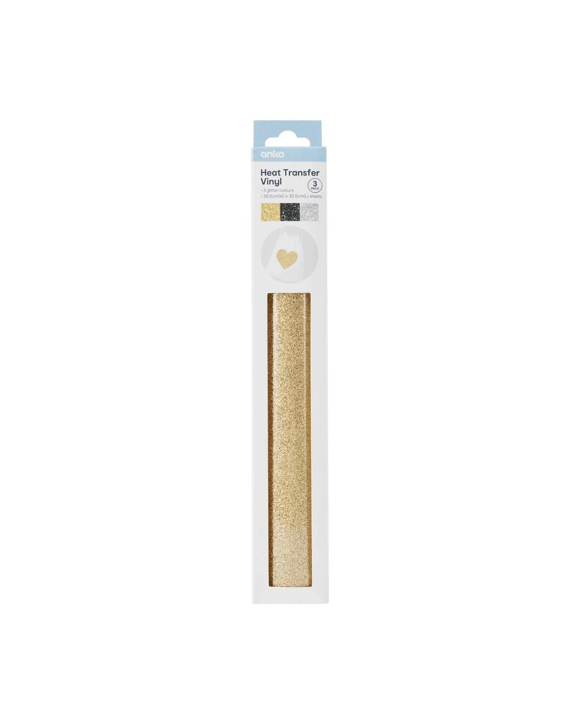 3 Pack Heat Transfer Vinyl - Glitter