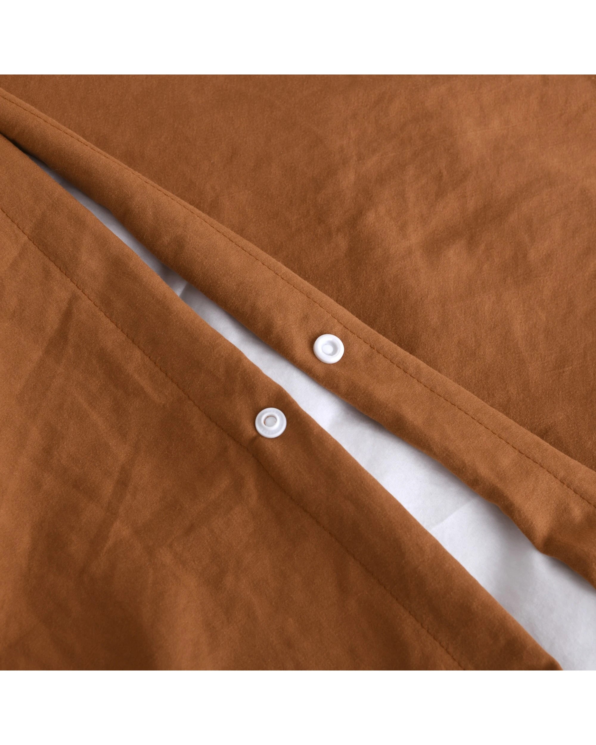 4 Dreamaker Superfine Washed Microfibre Quilt Cover Set - King Bed - Rust, 4 of 7