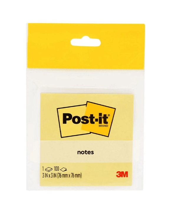 Post-it Notes 76 x 76mm Yellow 100 Sheets