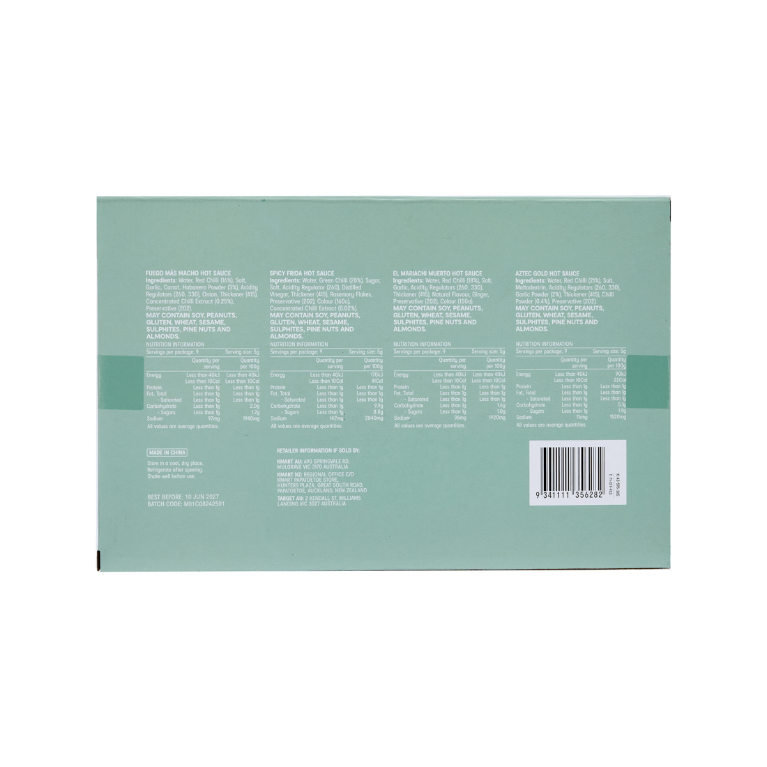 5 Taco Truck Hot Sauce Gift Set, 5 of 5