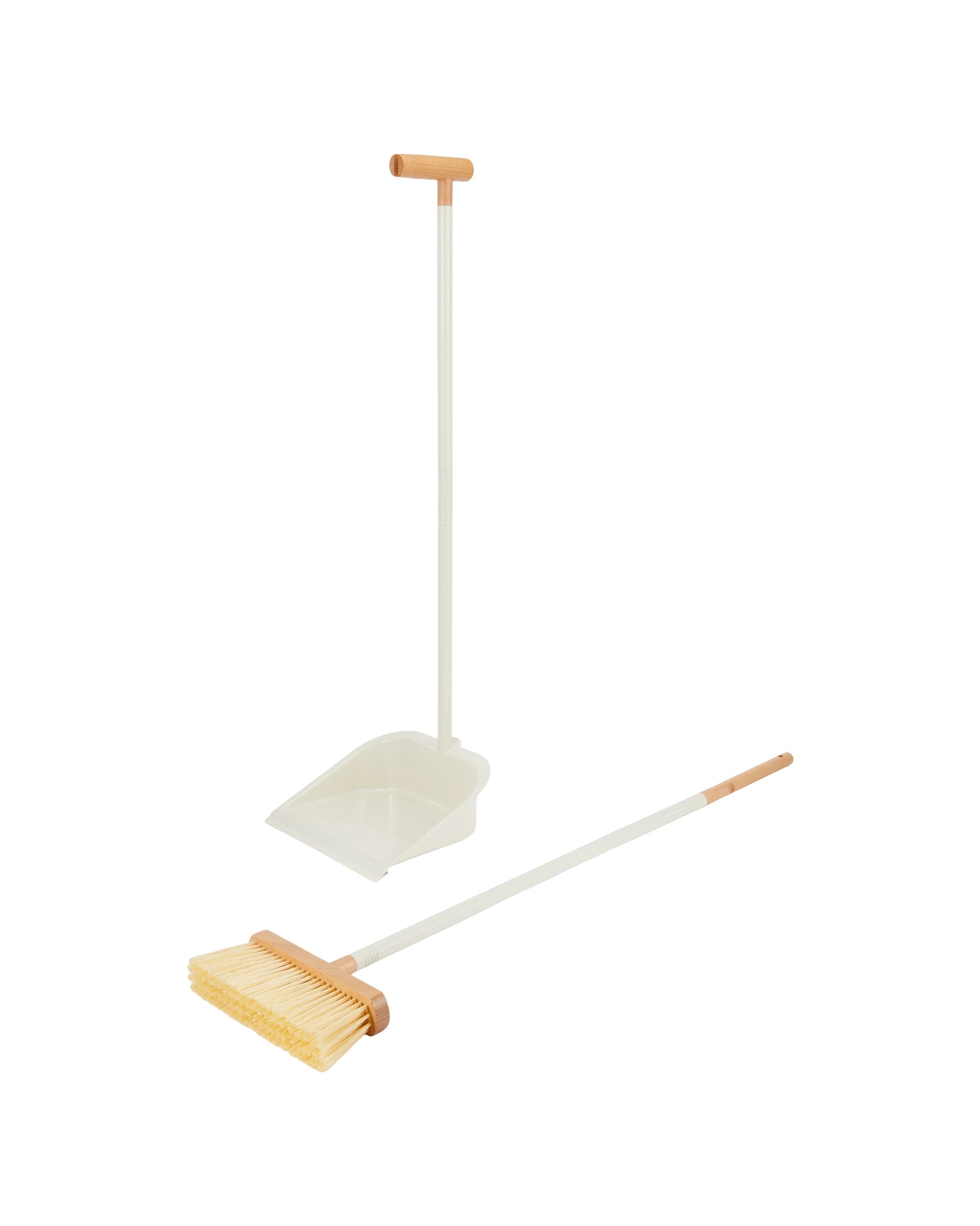 2 Metal and Wood Dustpan and Broom, 2 of 6