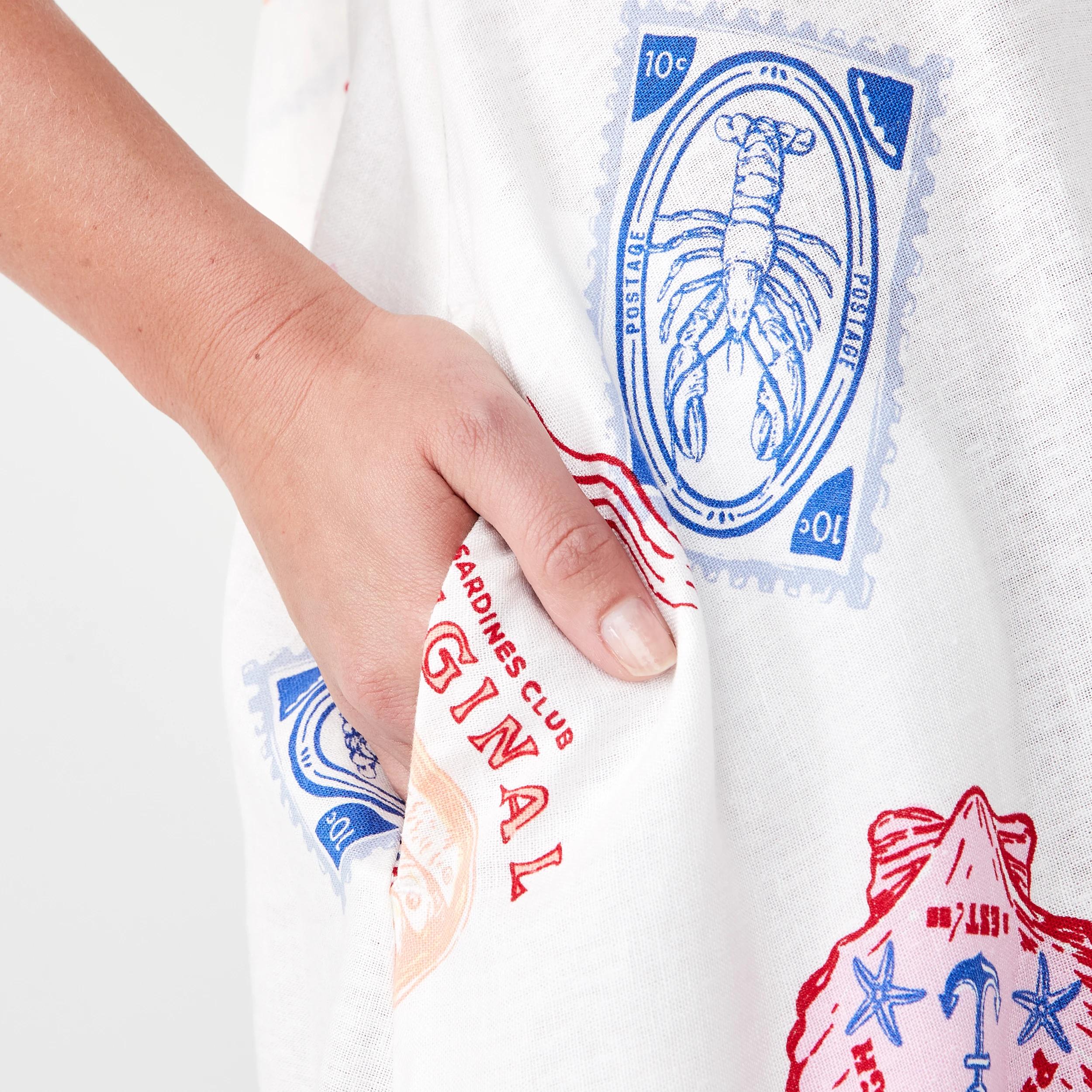 6 Sleeveless Tie Back Midi Dress Oceanscene, 6 of 7