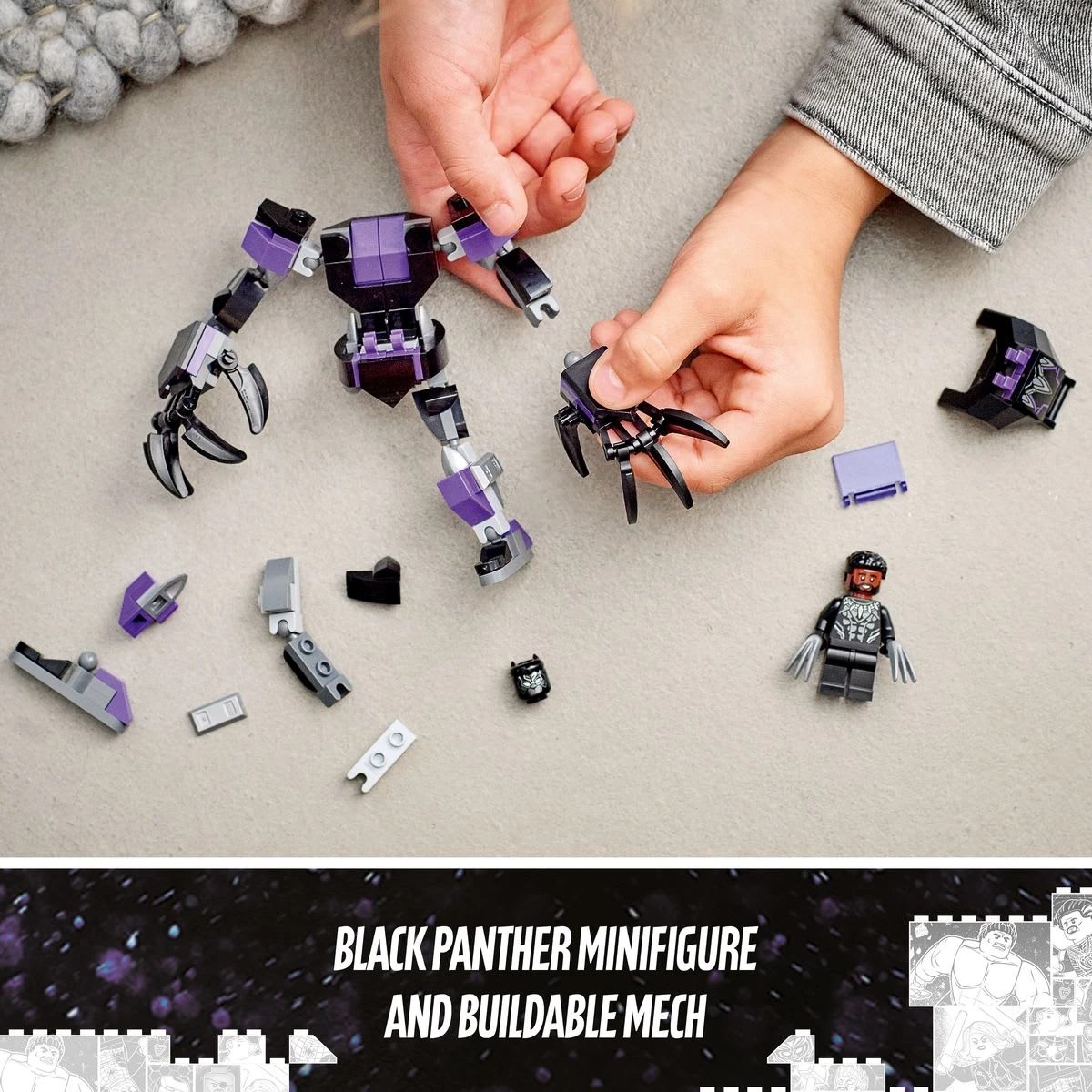 7 LEGO Marvel Super Heroes Black Panther Mech Armour 76204, 7 of 9