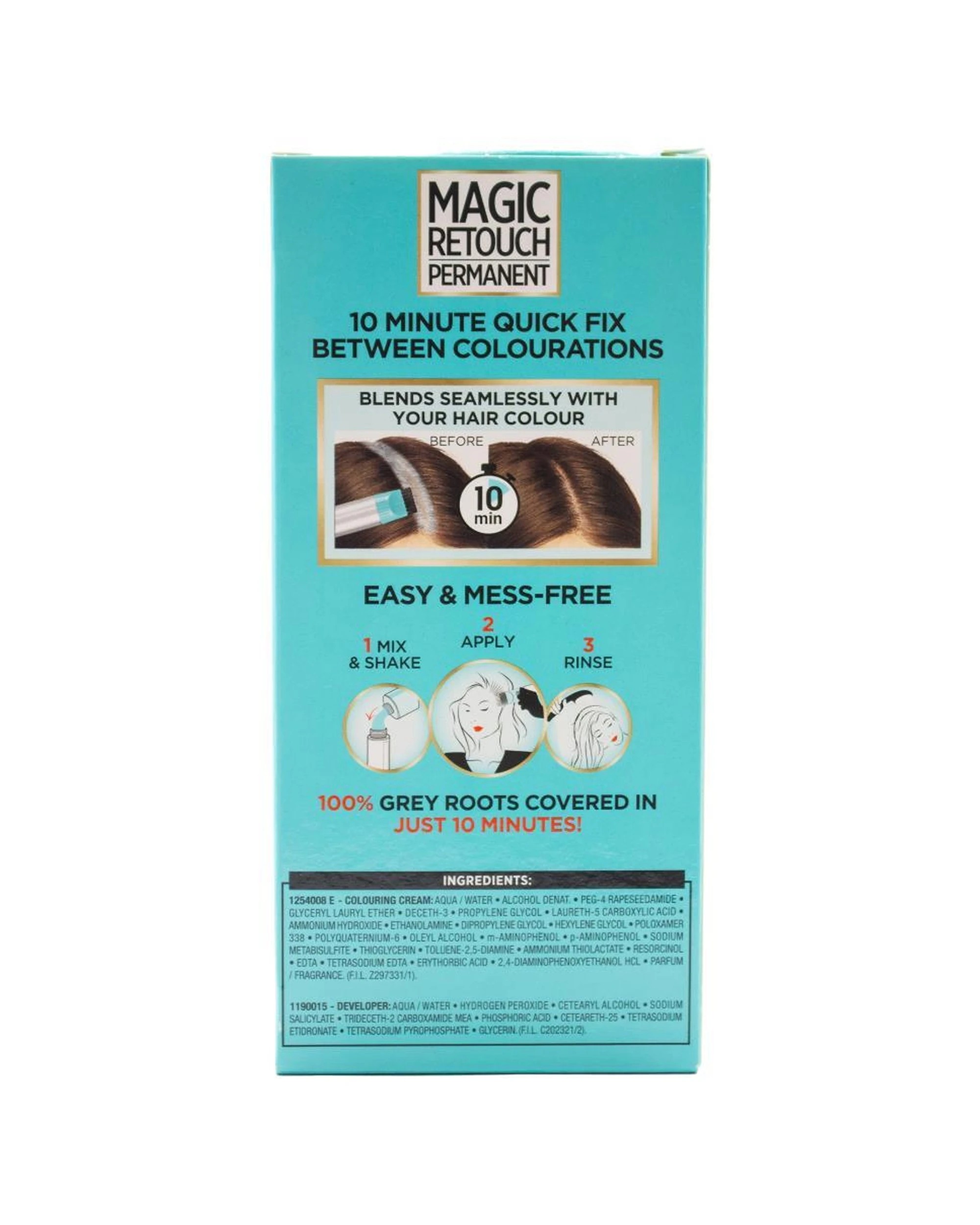 3 Loreal 3PK Paris Magic Retouch Permanent Hair Colour Light - Brown, 3 of 5