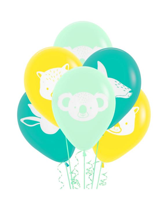 Artwrap Australian Bush Buddies Balloons 30cm Pack of 10Multi - Multi