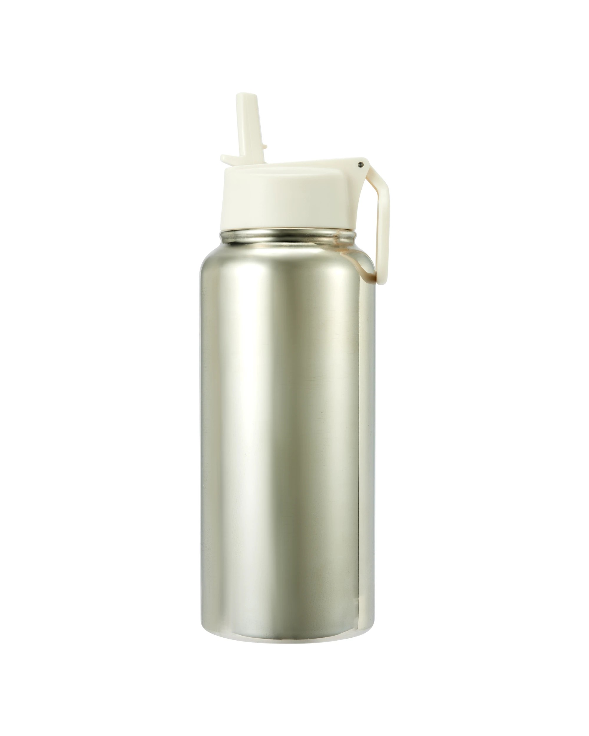 1 960ml Chrome Double Wall Insulated Cylinder Drink Bottle, 1 of 5