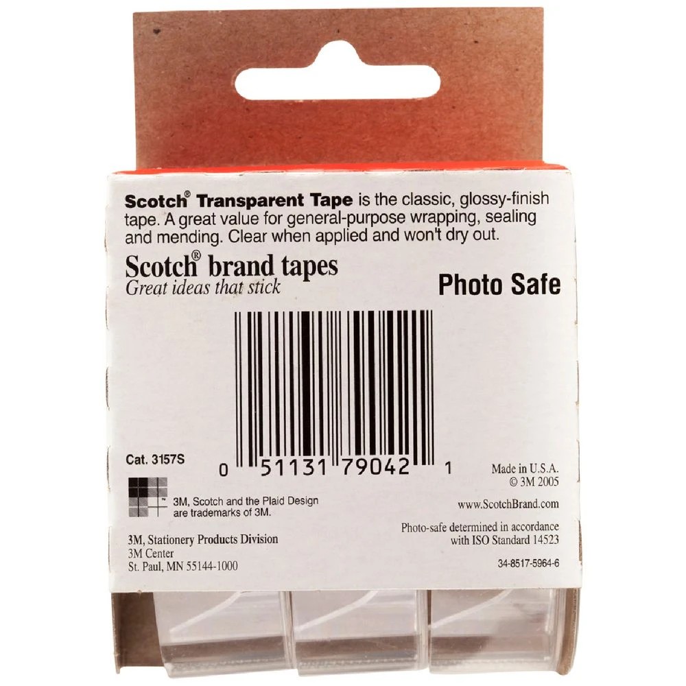 4 Scotch 600 Transparent Adhesive Tape Dispenser 3 Pack, 4 of 5