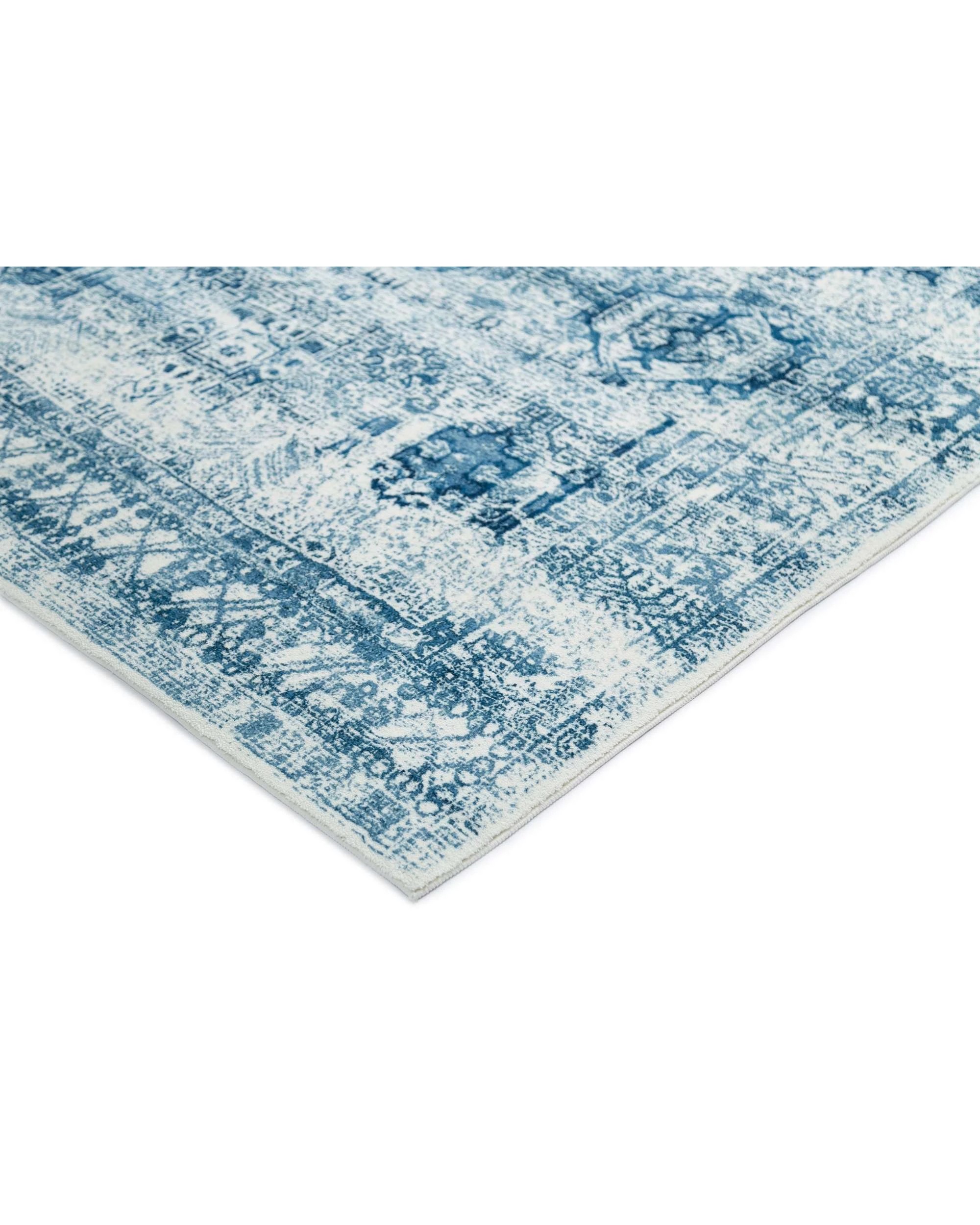 4 Loopsie Koni Tribal Washable Rug-400cm x 300cm - Blue, 4 of 6