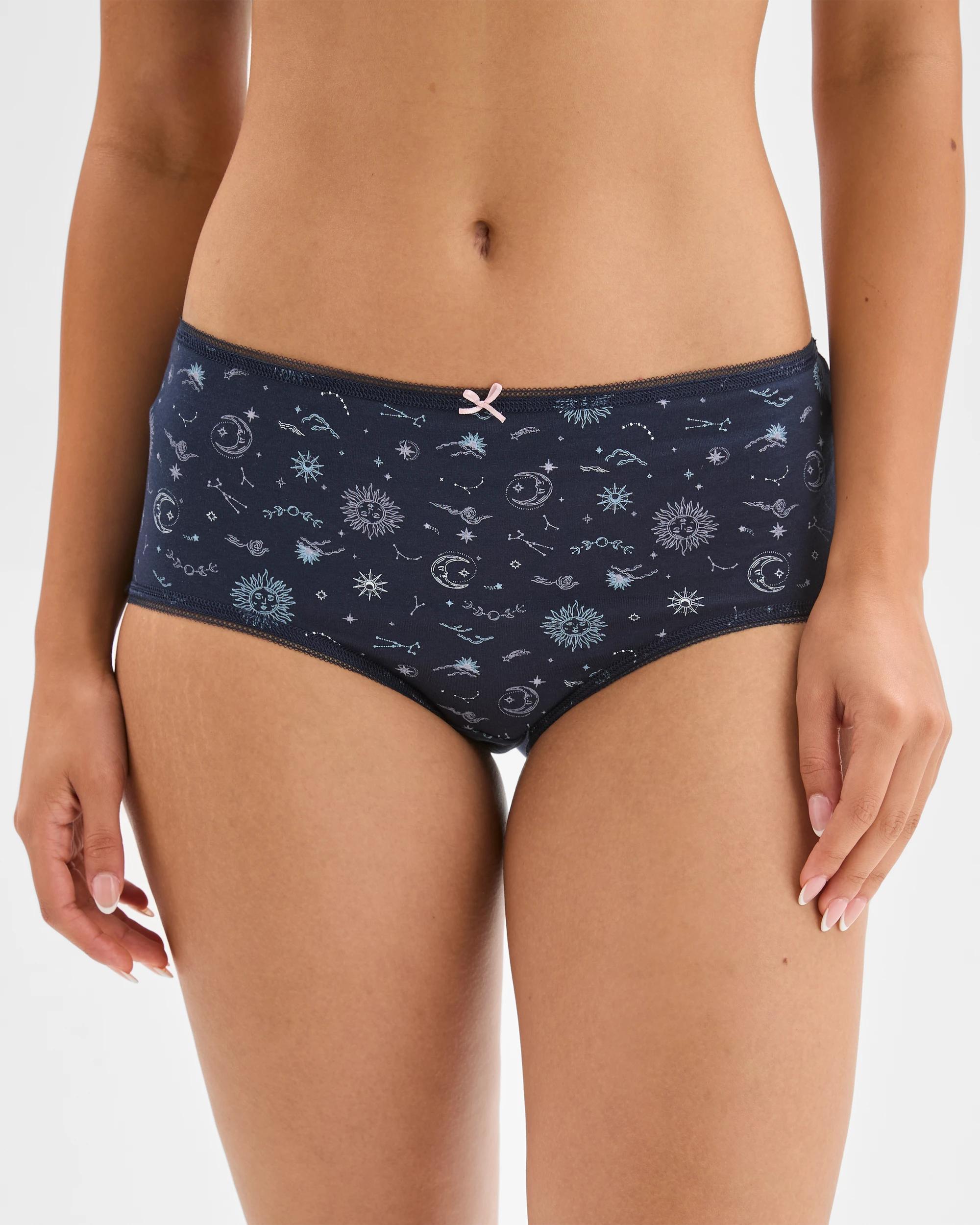 2 Target Woman 5 Pack Cotton/Elastane Midi Briefs CELESTIAL/MULTI, 2 of 5