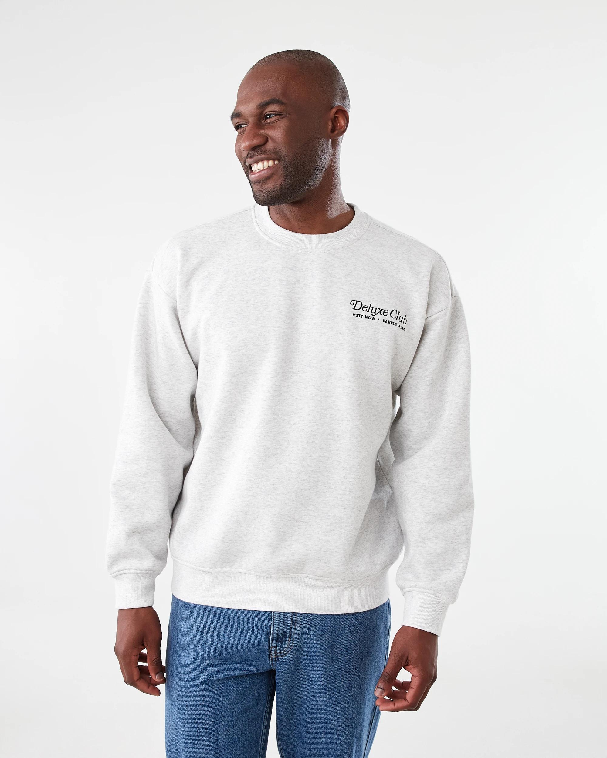 1 Oversized Print Crew Neck Sweatshirt Gry Deluxe, 1 of 6