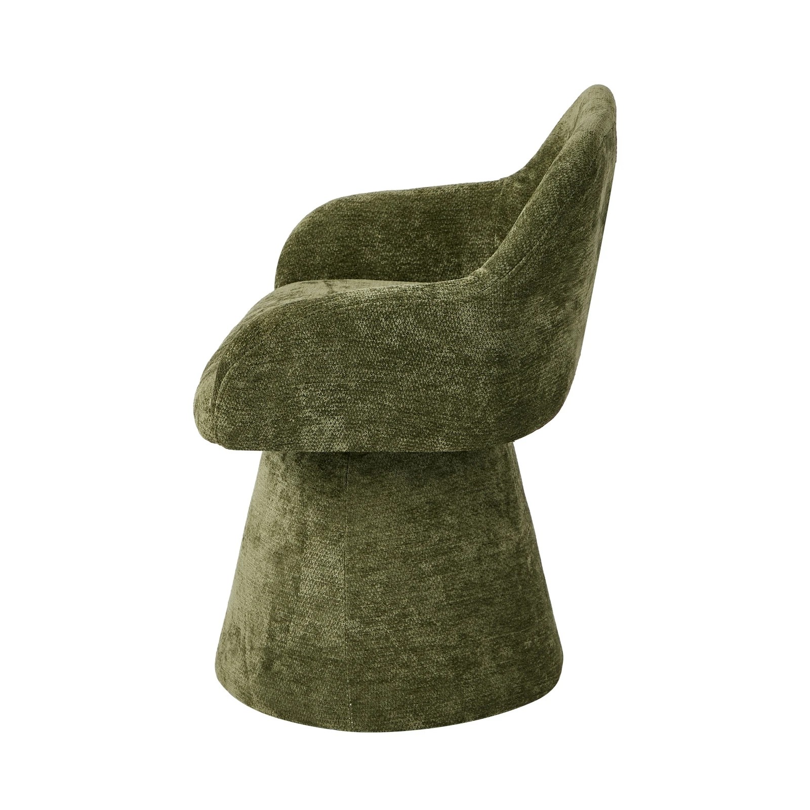 9 Oikiture 4x Dining Chair Swivel Armchair Lounge Accent Chairs Chenille - Green, 9 of 10