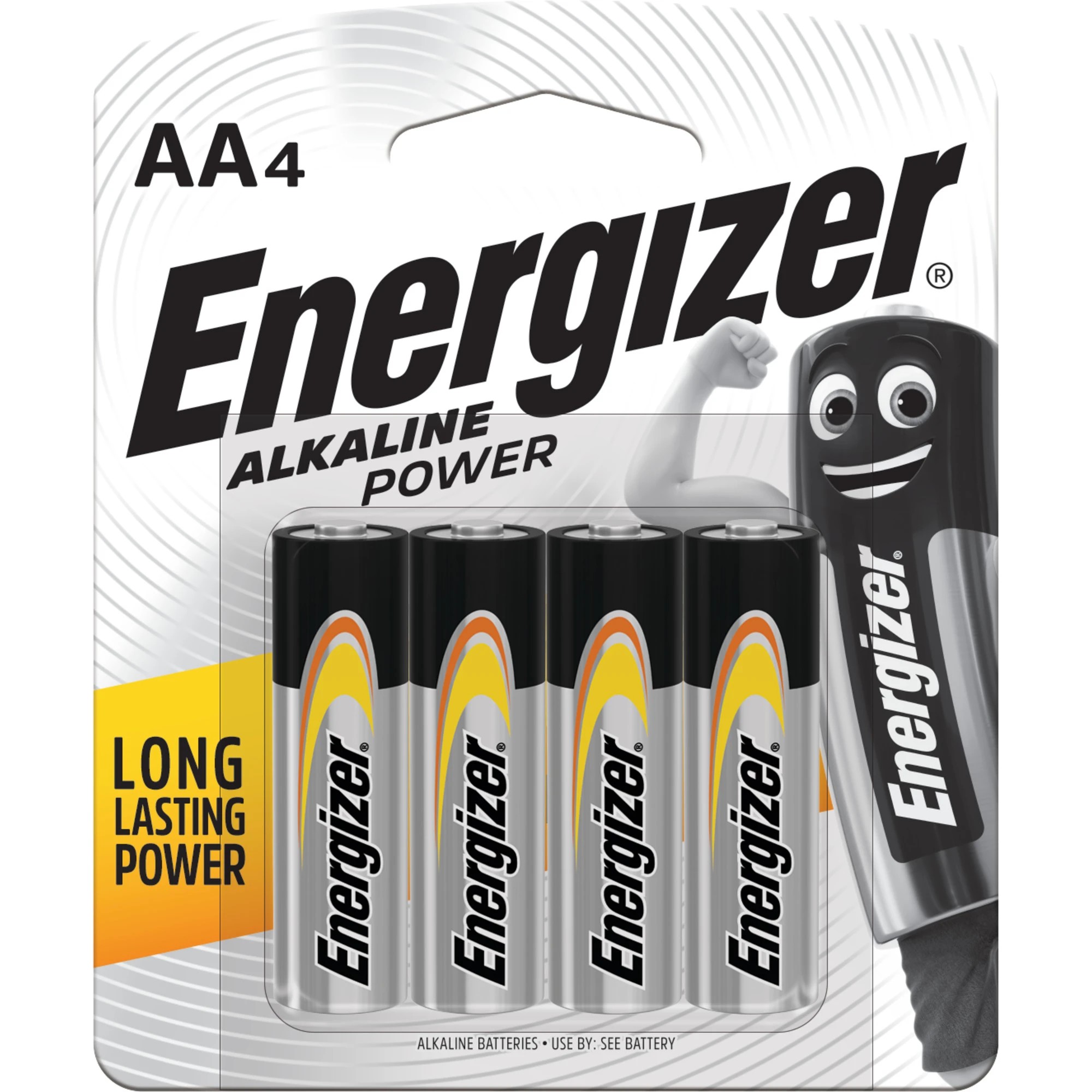 1 4 Pack Energizer Power AA Alkaline Batteries, 1 of 7