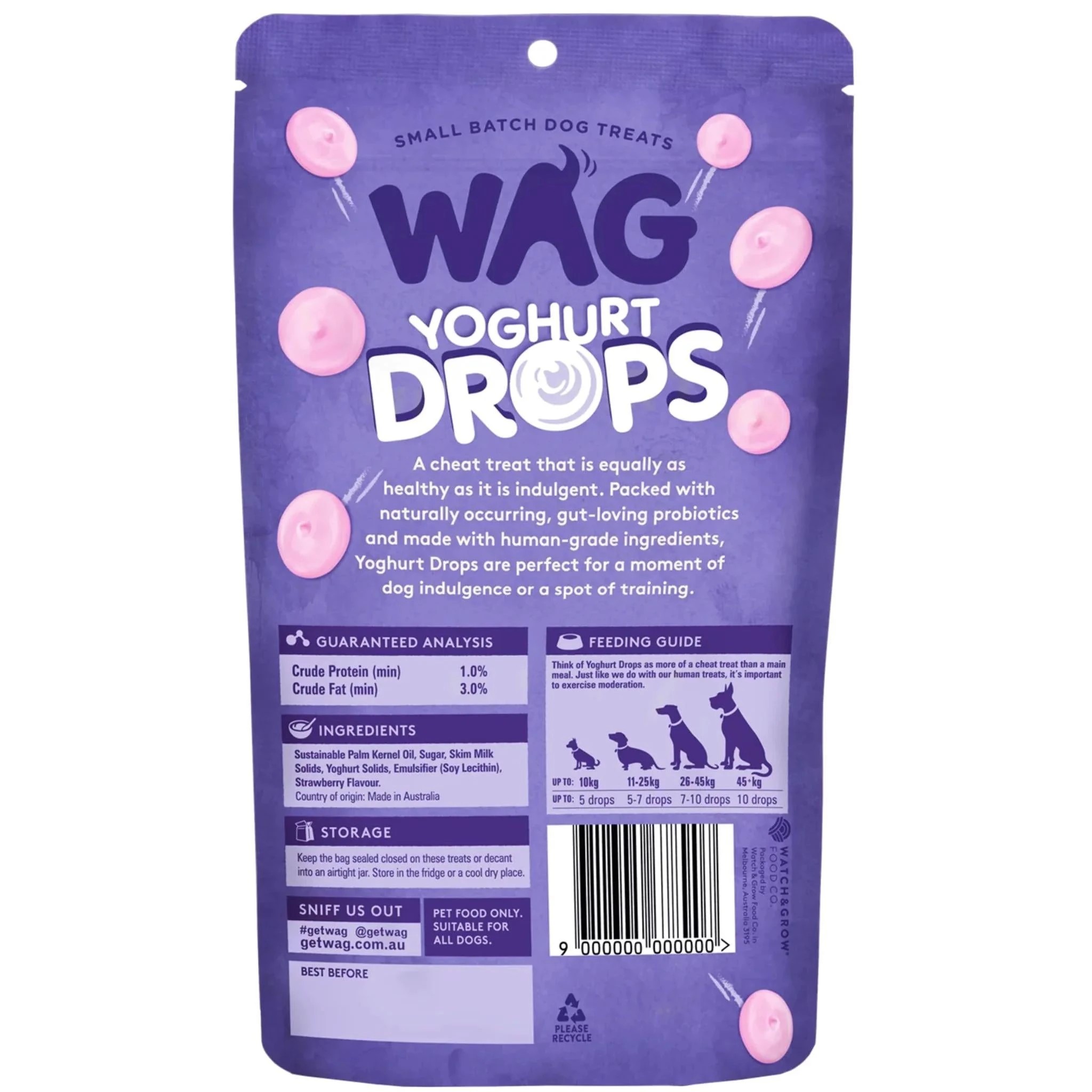 2 WAG Yoghurt Drops 250g Strawberry Pouch, 2 of 2