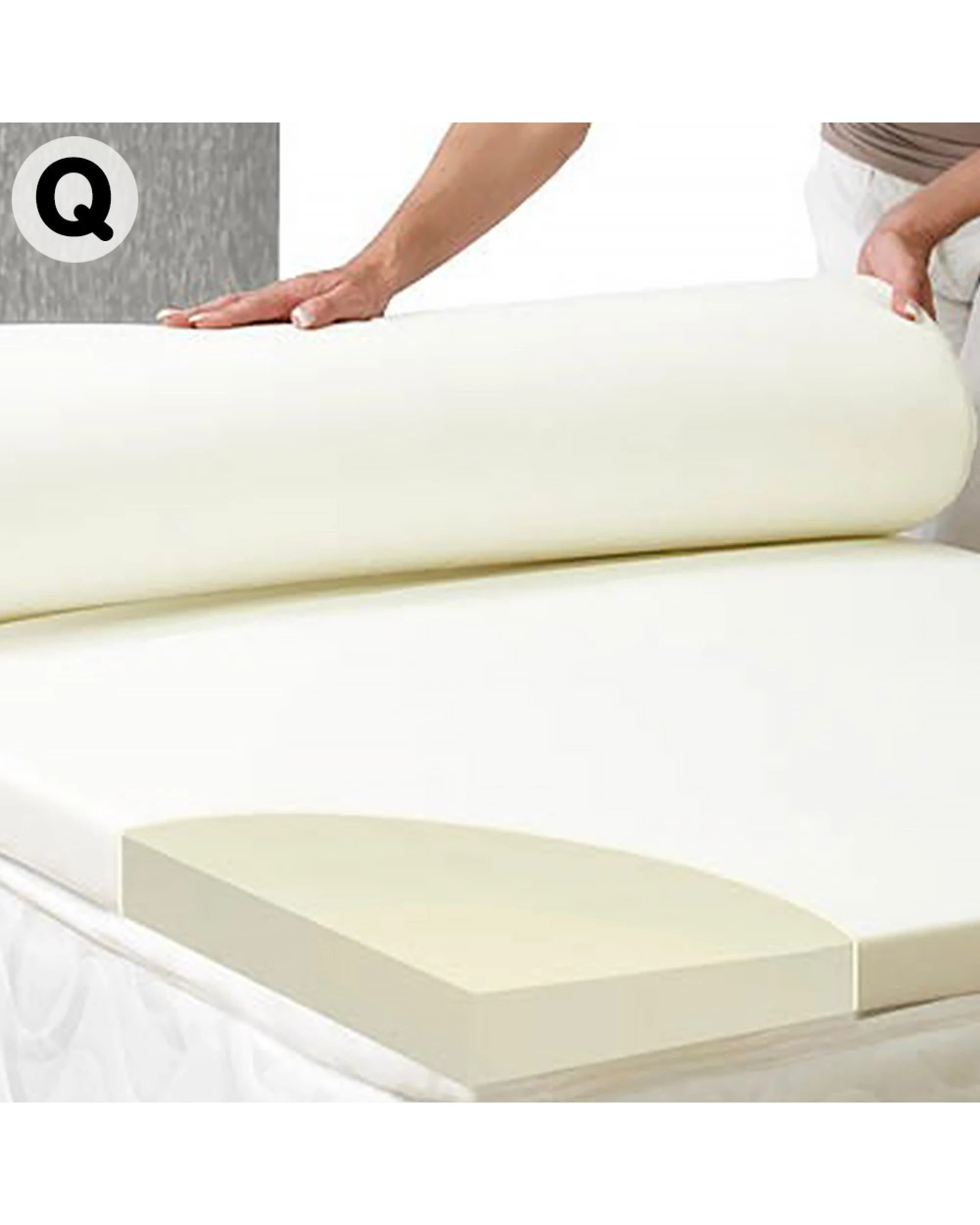 2 Laura Hill High Density Mattress foam Topper 5cm - Queen, 2 of 7