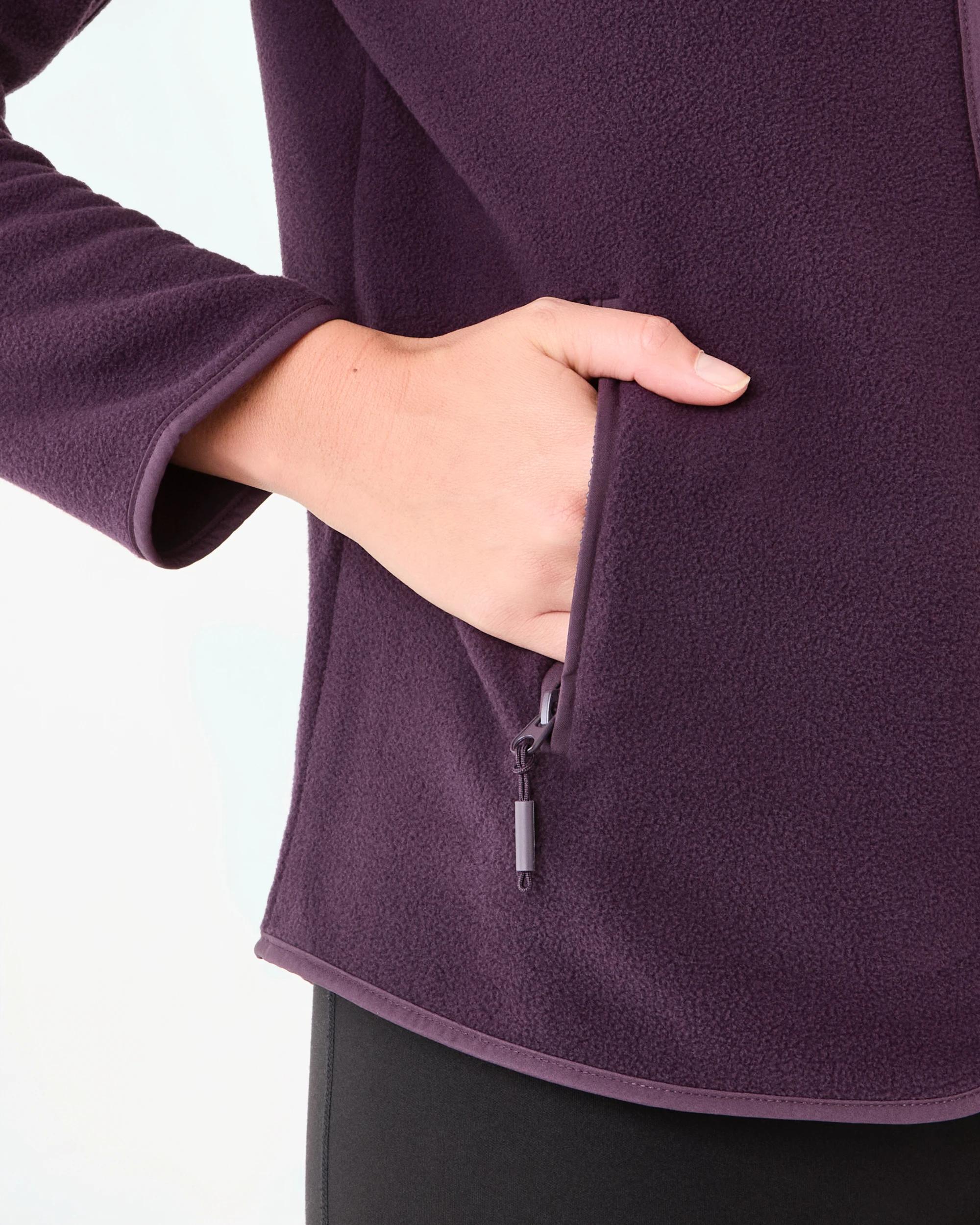 7 Active Womens Outdoor Fleece Jacket Pur Raisin, 7 of 7