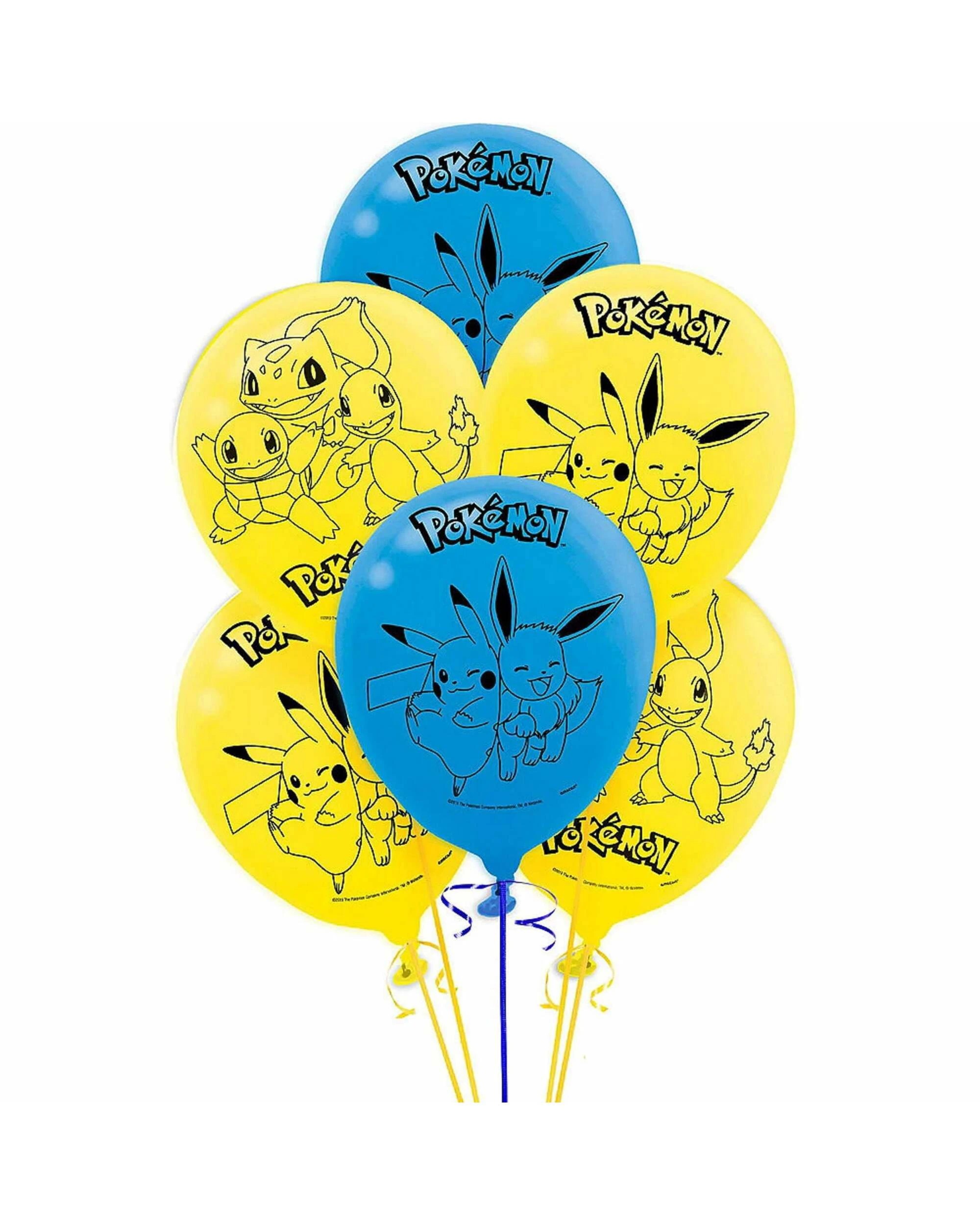 1 Pokemon Pokemon Classic Balloons Pack of 6, 1 of 1